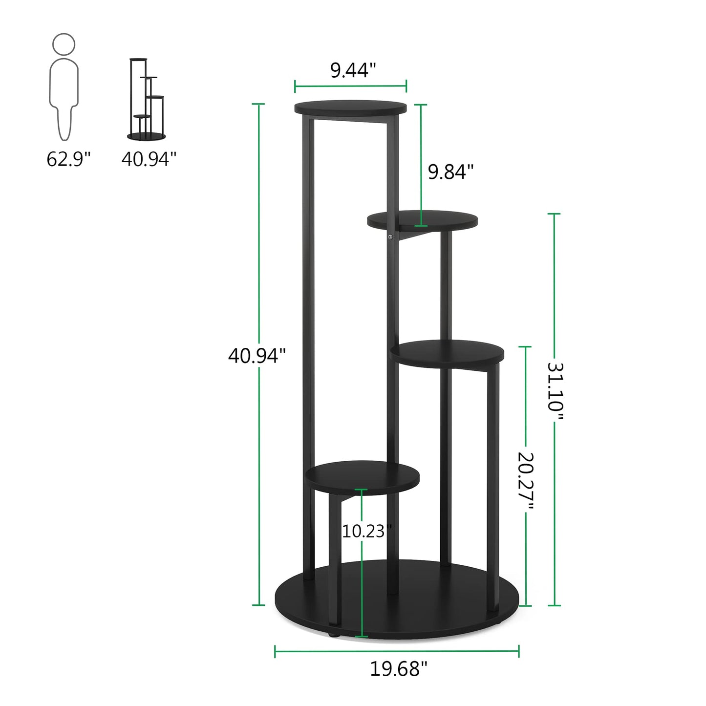 Indoor 4 - Tier Corner Plant Stand