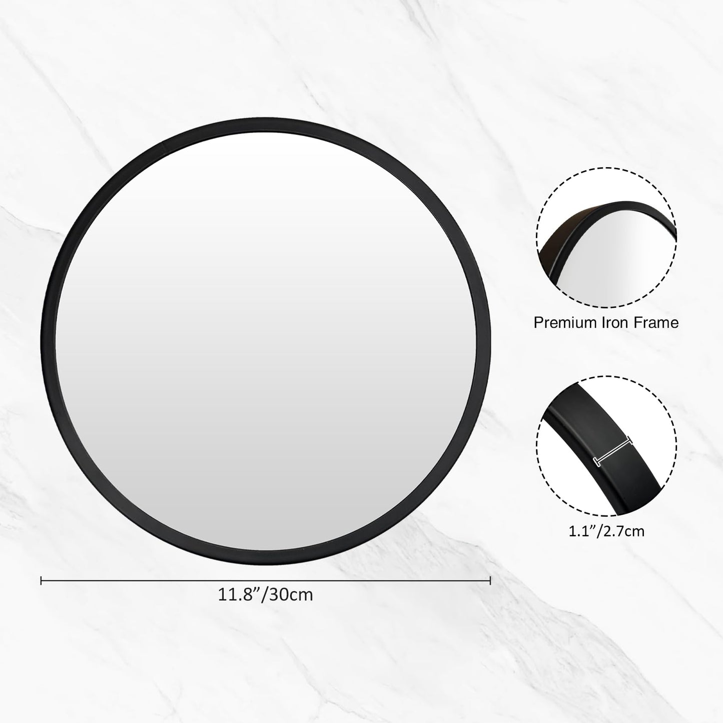 Wall Mounted Circle Mirror