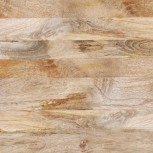 Natural Solid Mango Wood 38 inch Wide Round Modern