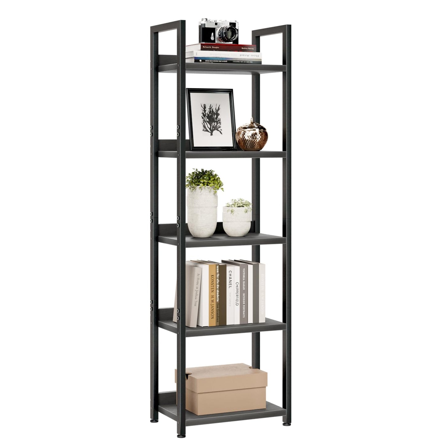 Charcoal Black Bookshelves