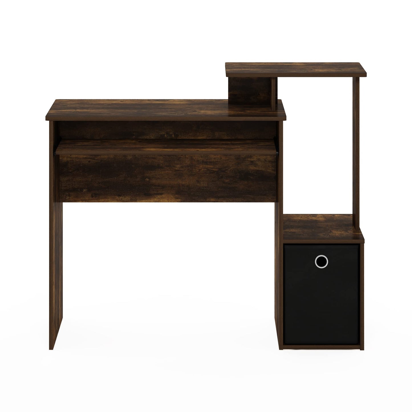 Amber Pine/Black Computer Desk