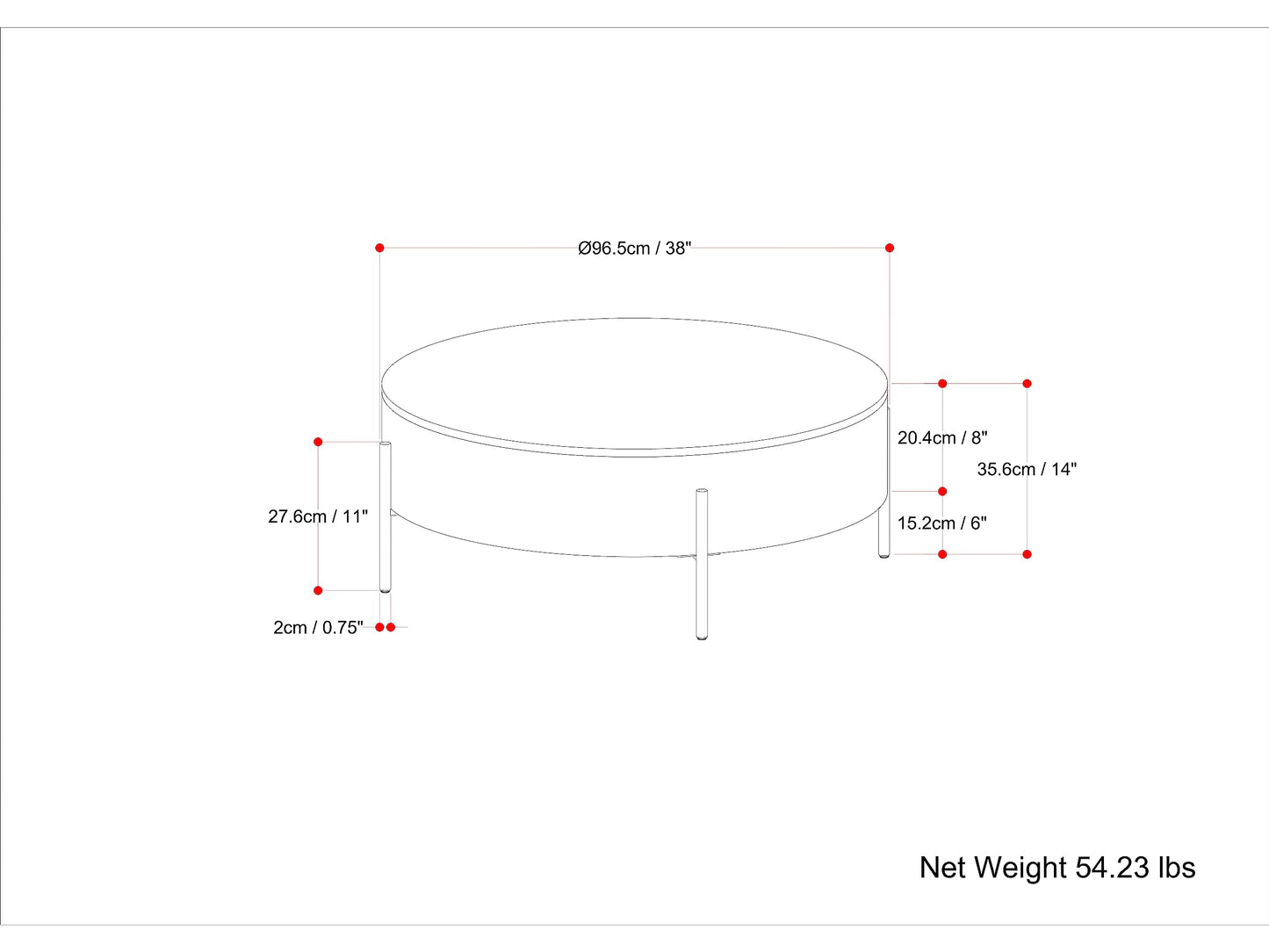 Natural Solid Mango Wood 38 inch Wide Round Modern