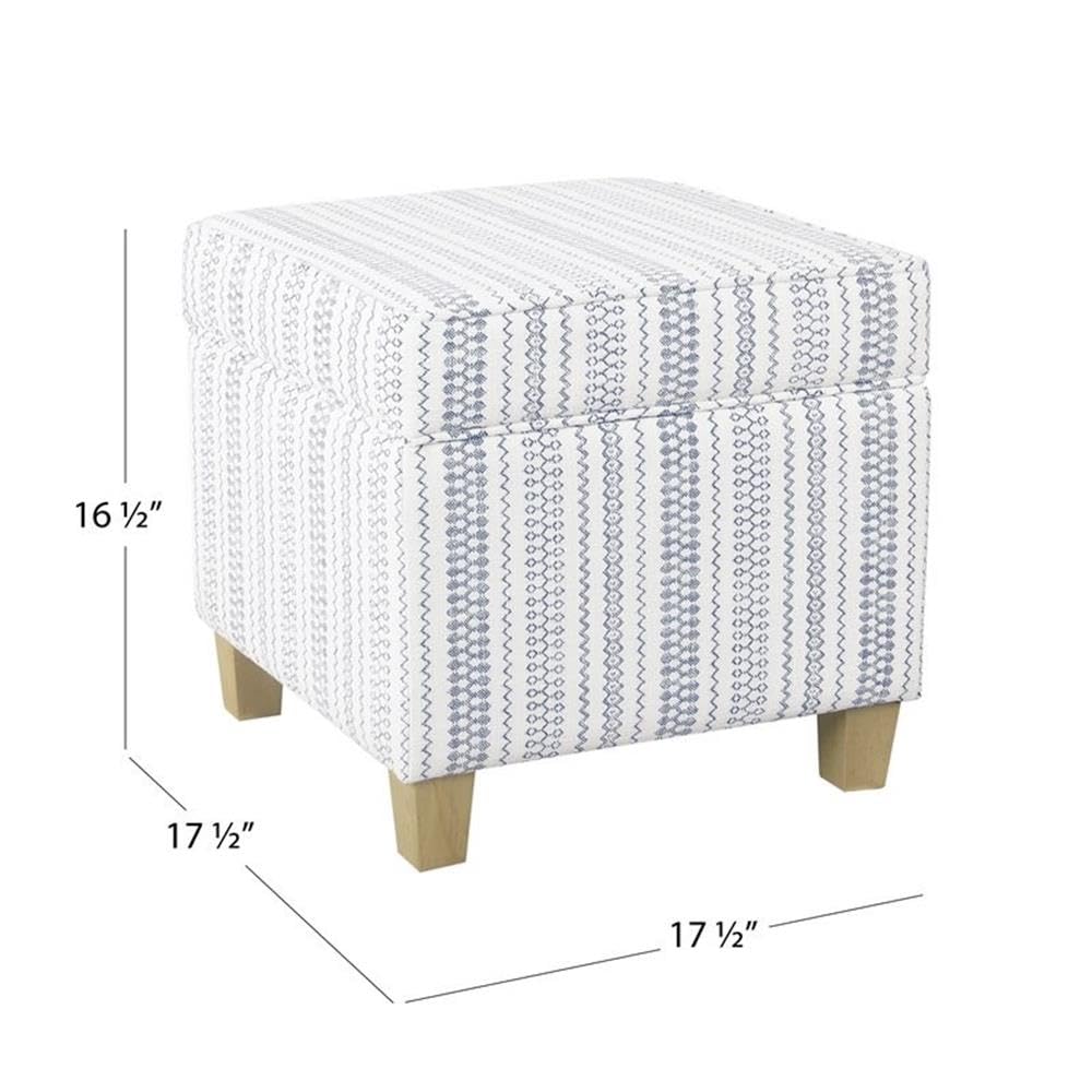 Classic Square Storage Ottoman with Lift Off Lid