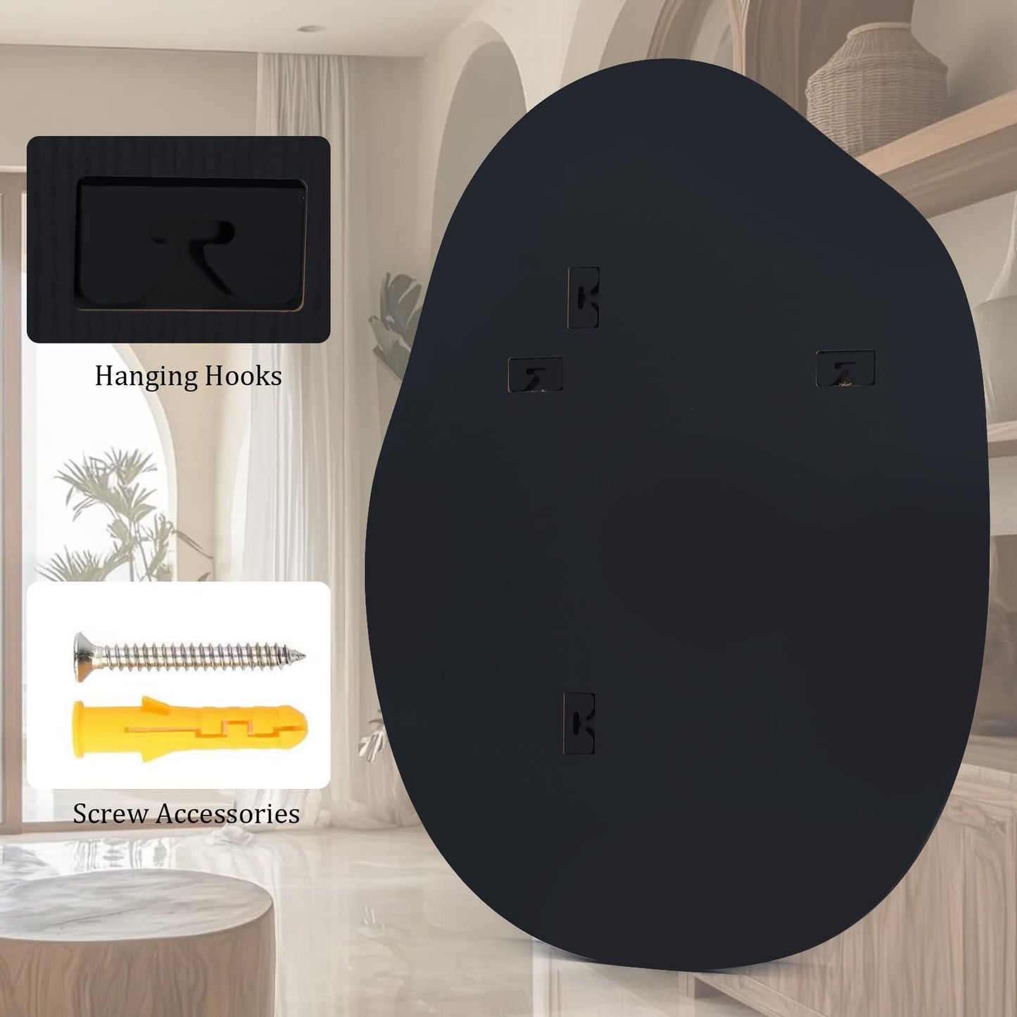 Wood Framed Modern Decorative Mirrors for Bedroom and Living Room