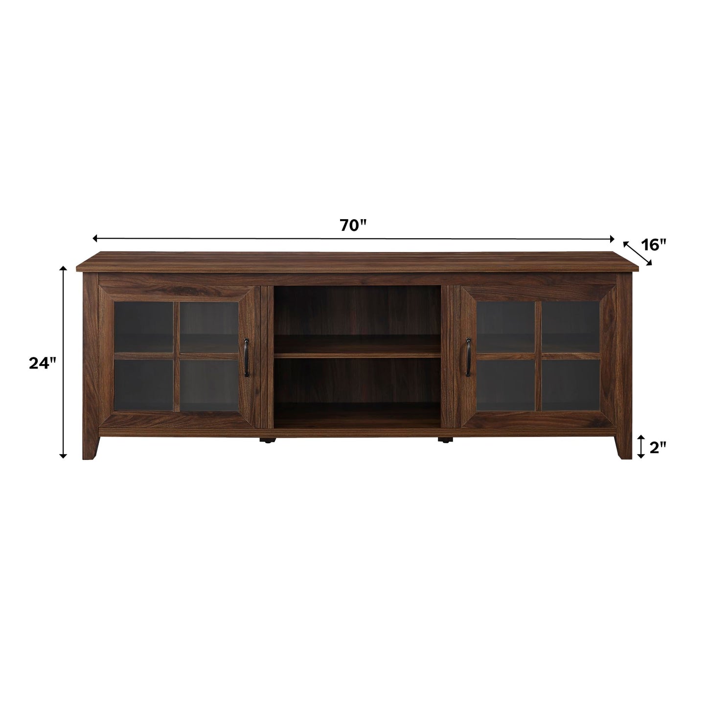 Dark Walnut - 80 inch TV Stand