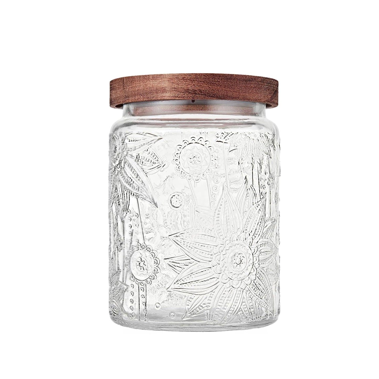 Vintage Glass Jar with Wooden Lid