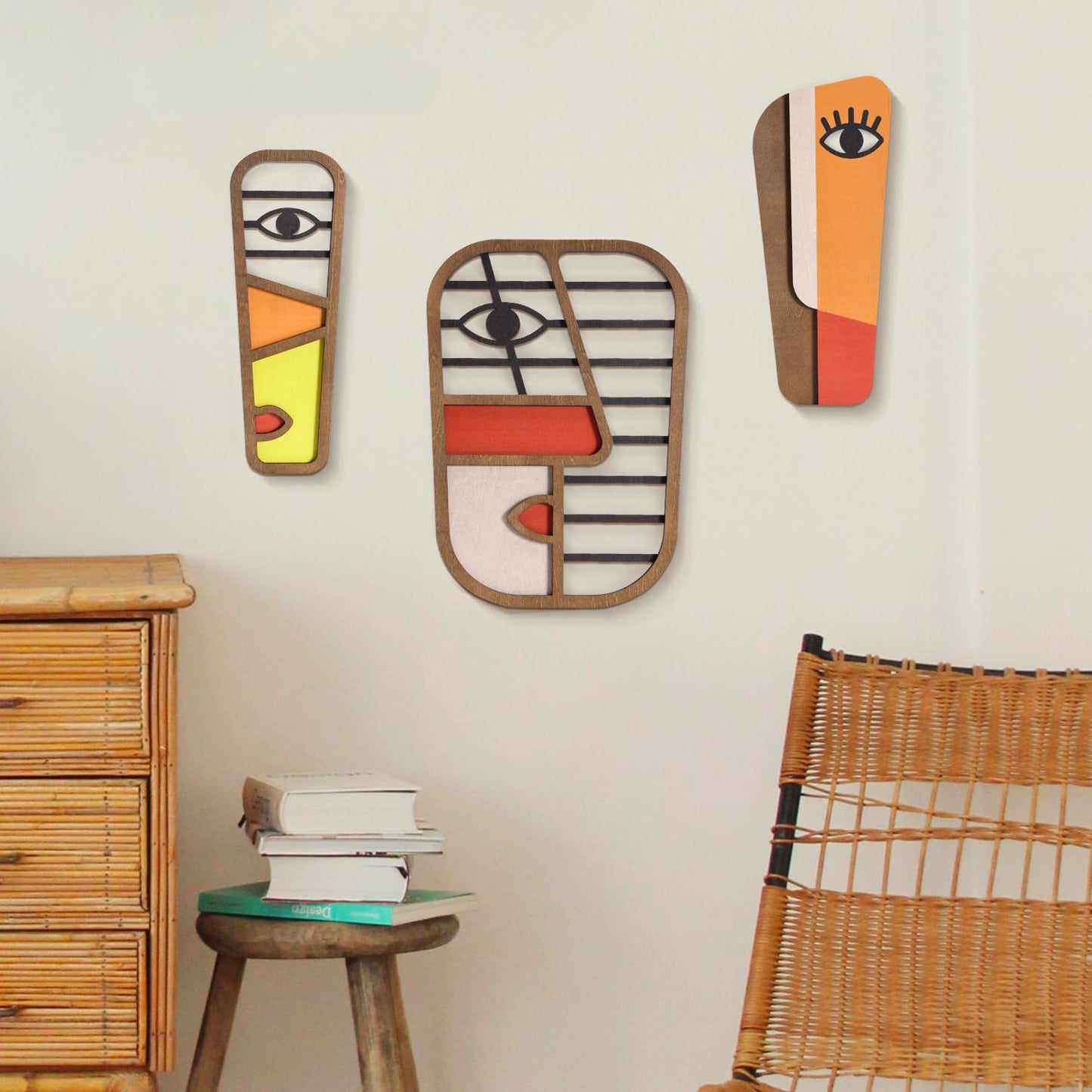 Abstract Wood Picasso Wall Art Decor