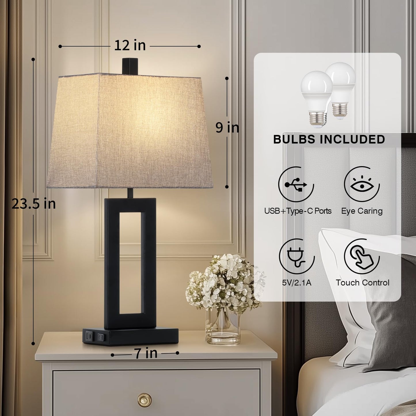 Modern Table Lamp Set of 2
