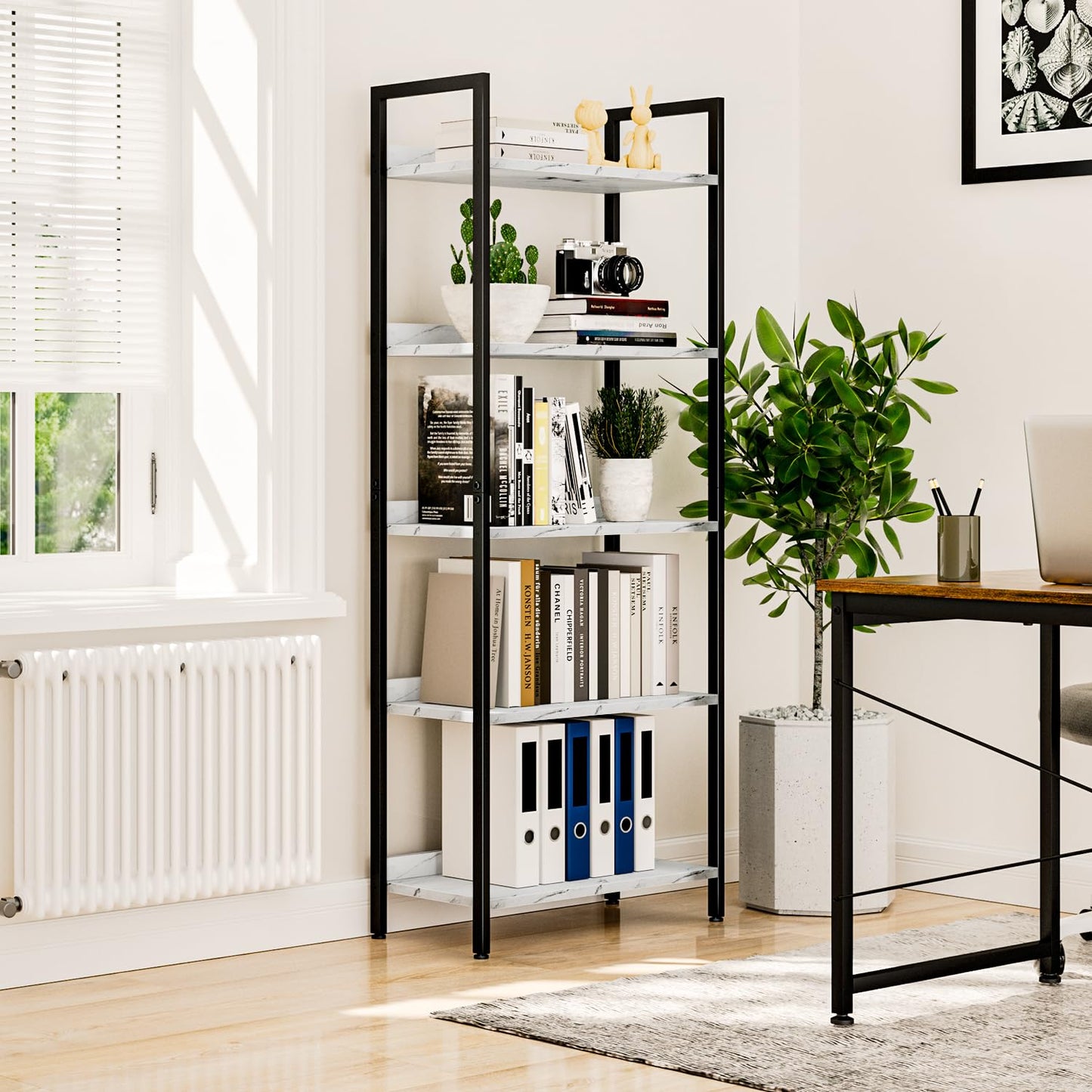 White Marble Bookshelf