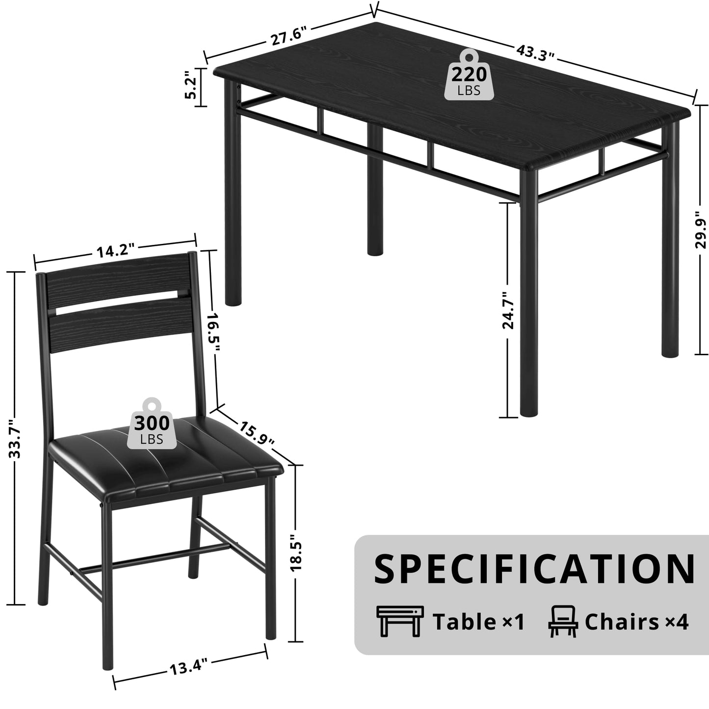 Black Dining Table