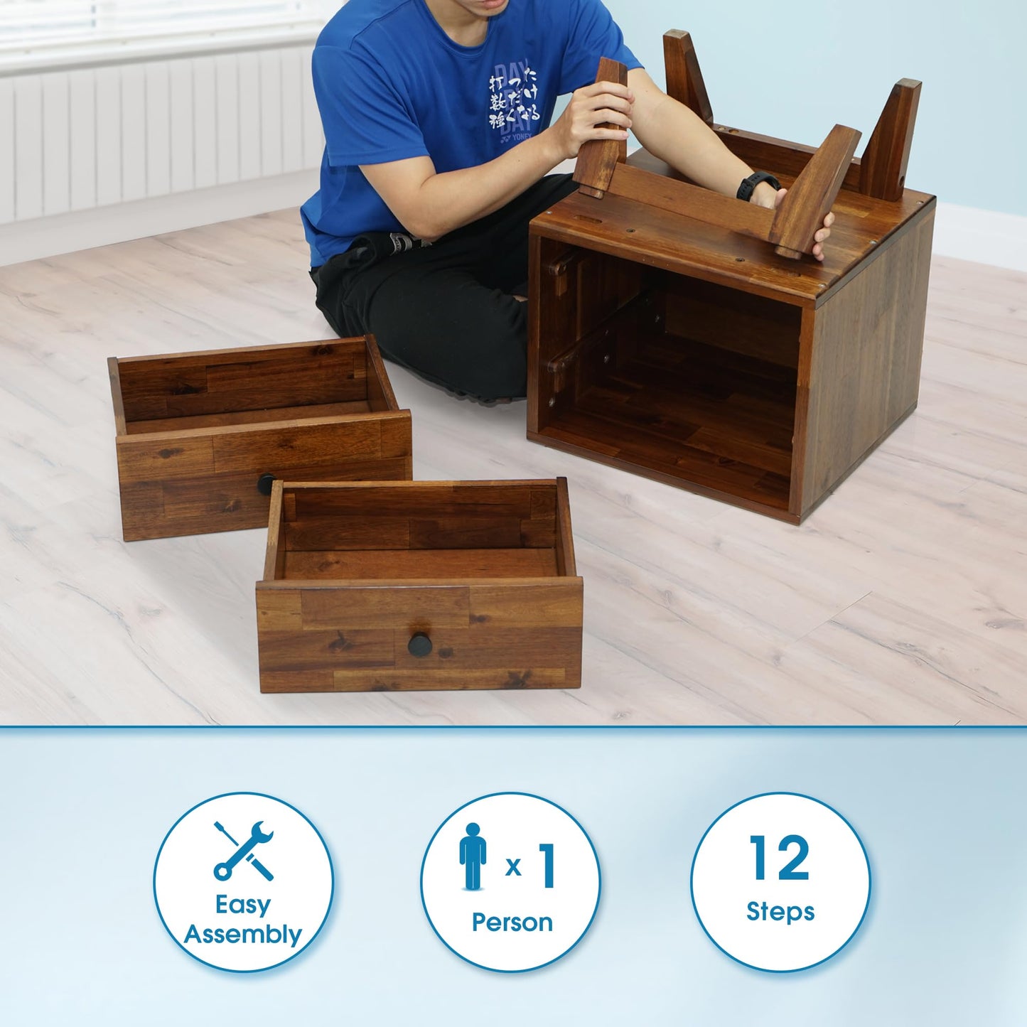 Nightstand Solid Wood Bedside Table