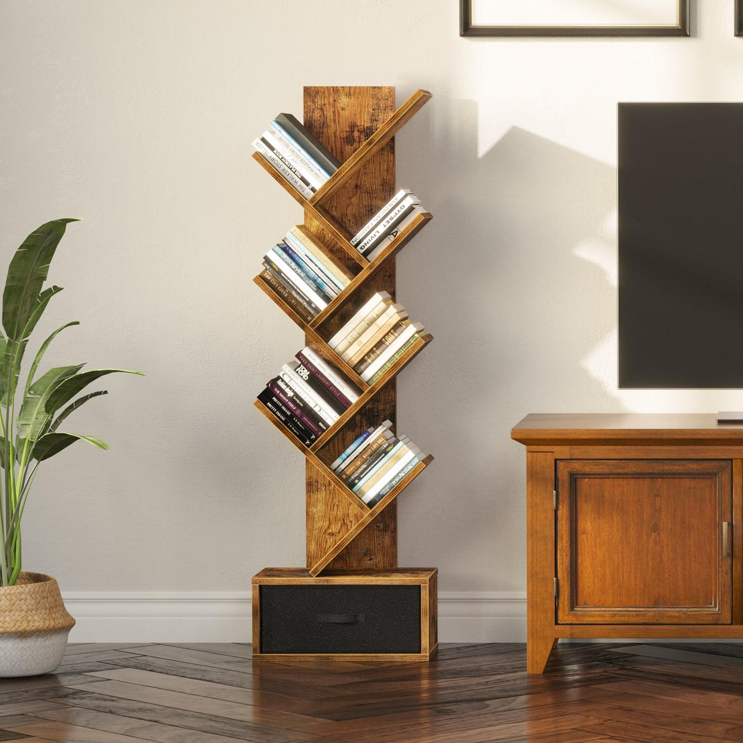 Rustic Brown Bookshelf