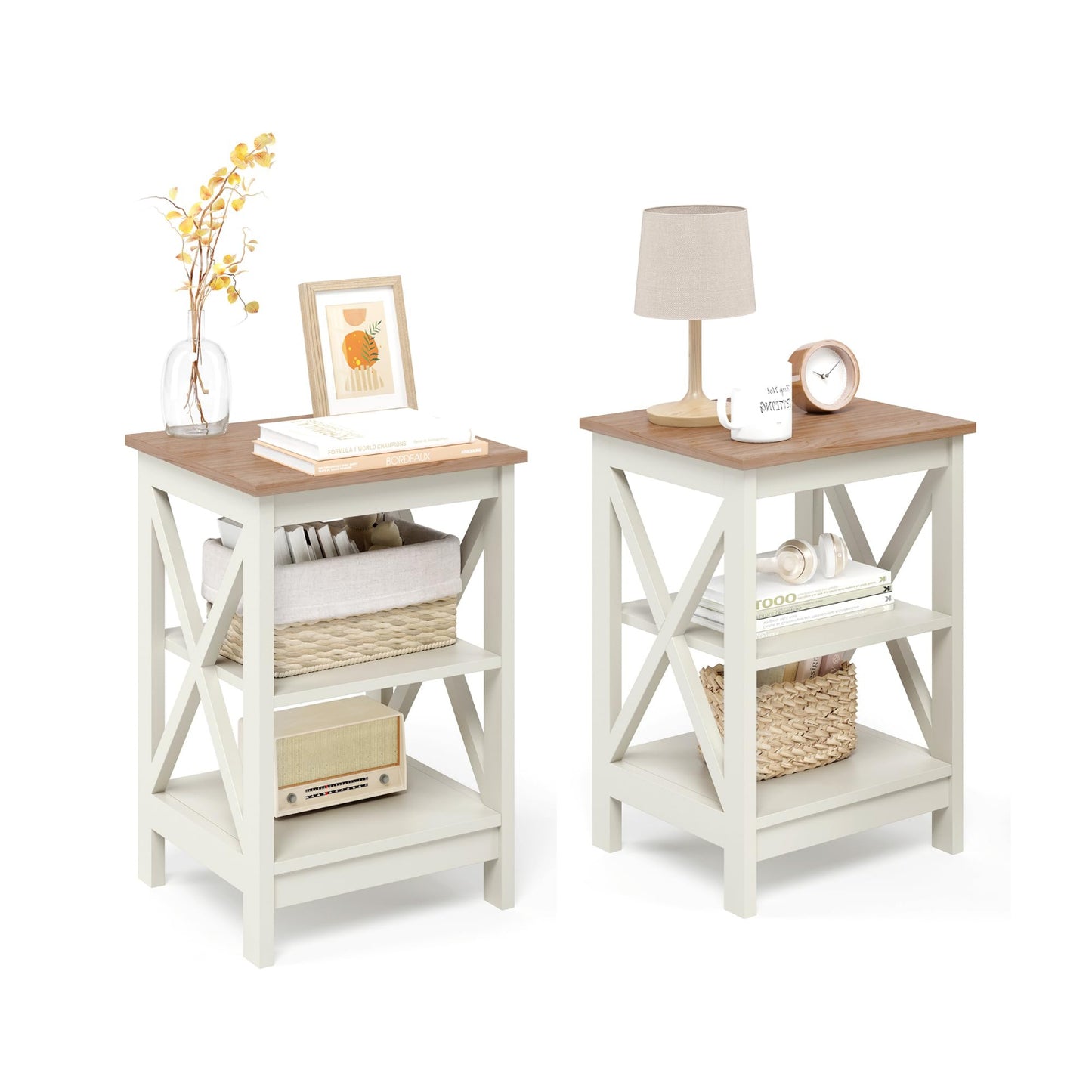 "Side table set for living/bedroom"
