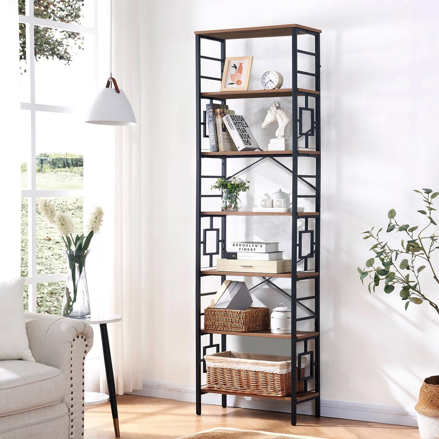 Rustic Brown Bookshelf