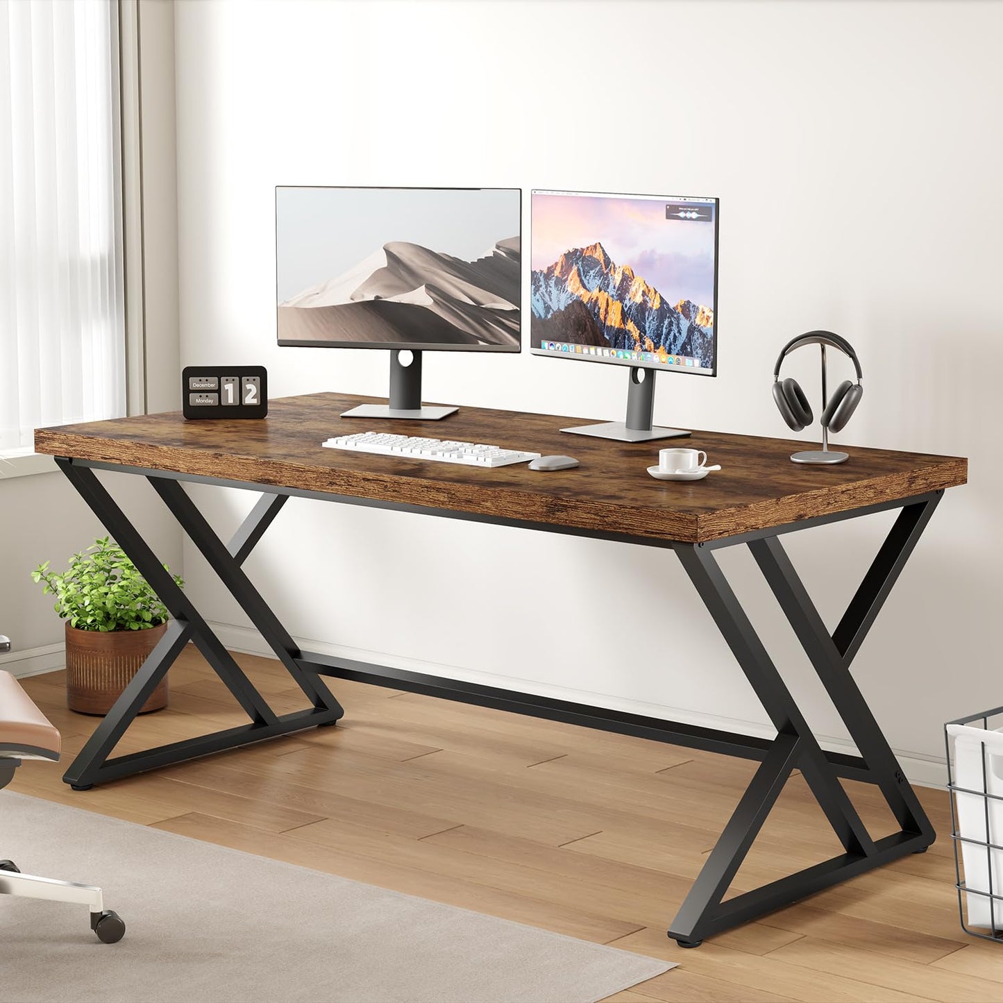 Rustic Brown Computer Desk