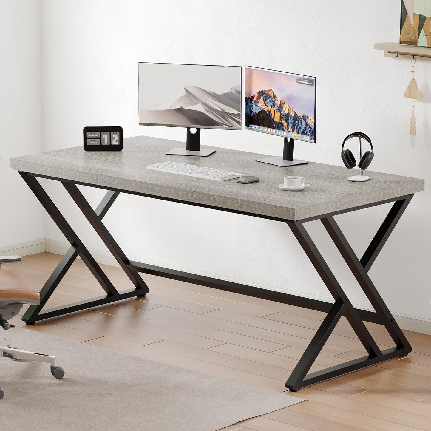 Light Grey Computer Office Desk