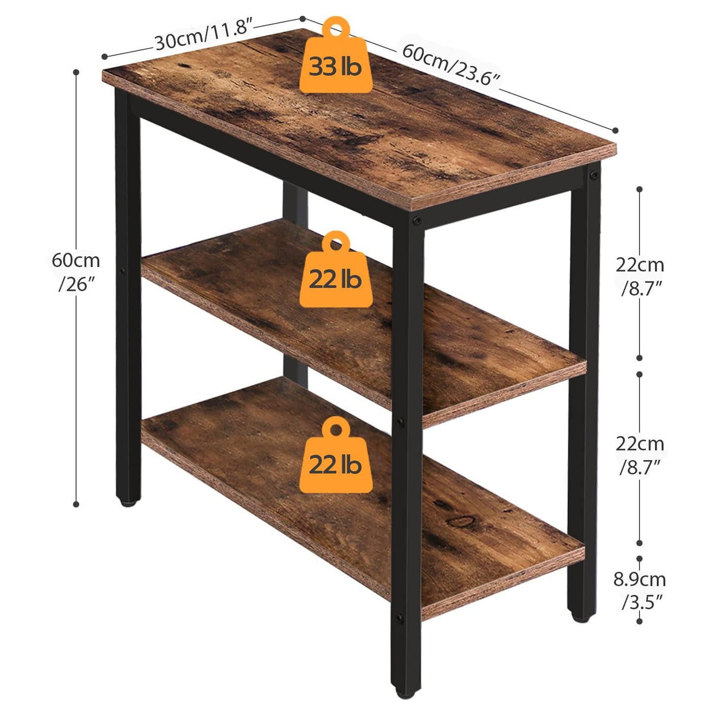 3-Tier End SideTable