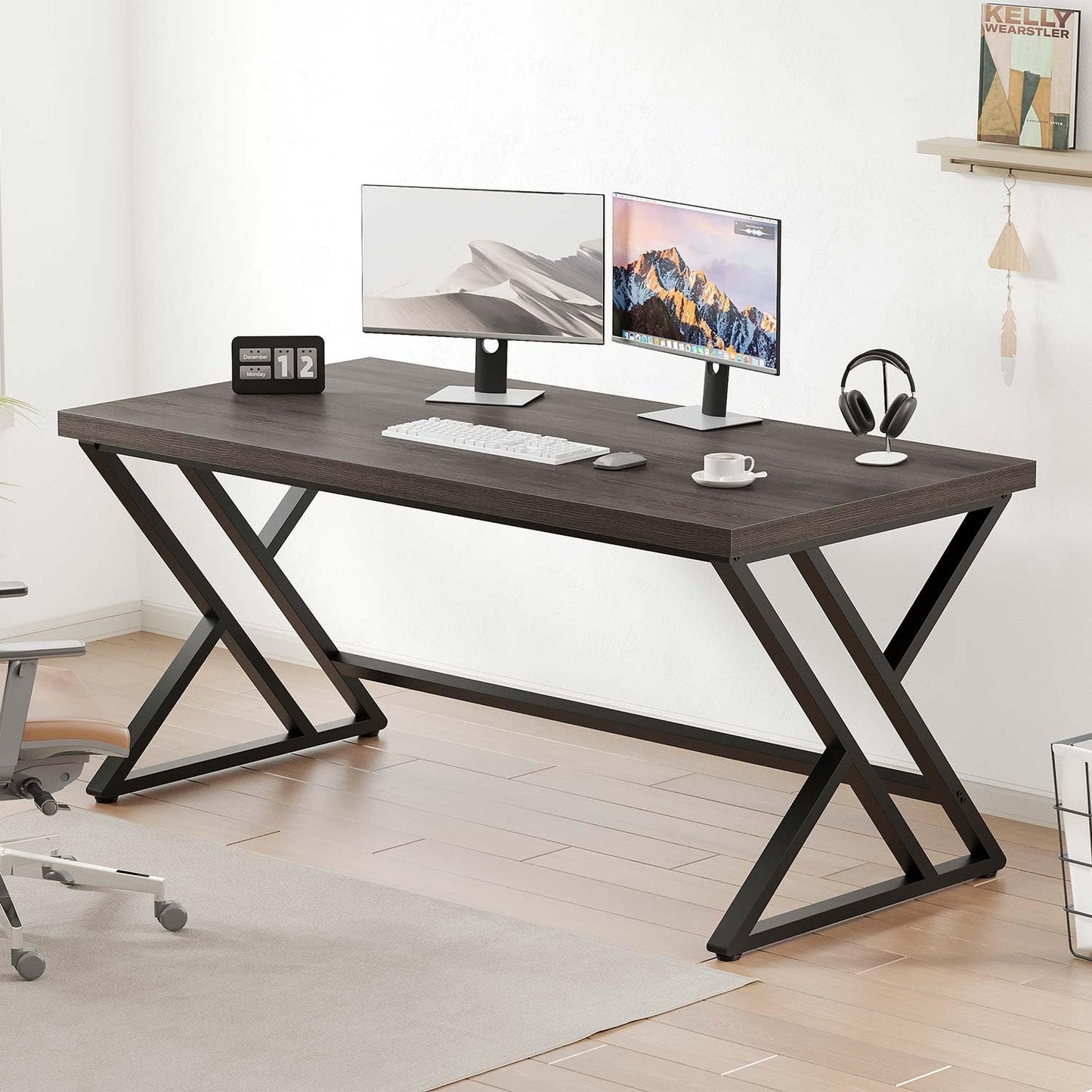 Dark Gray Computer Desk