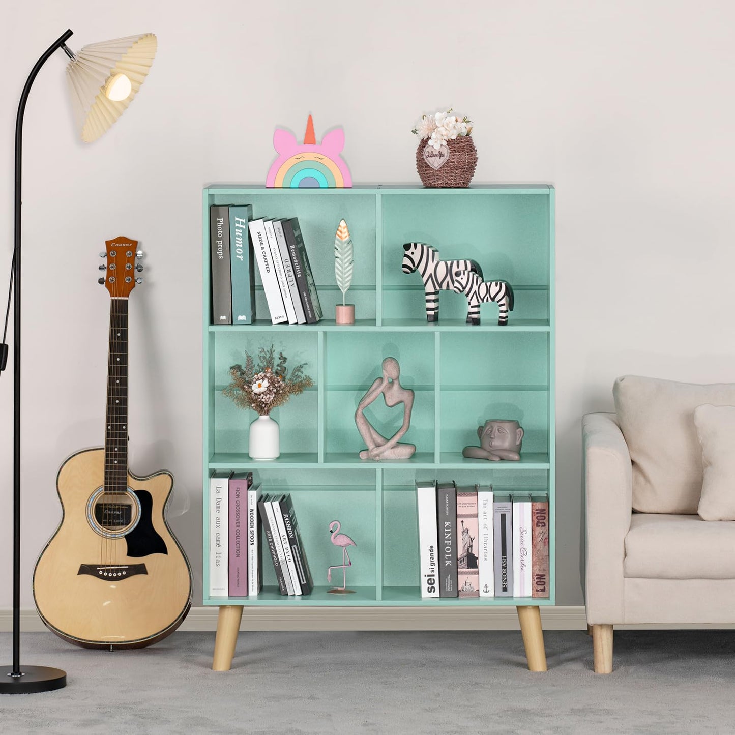 Mint Green Bookshelf