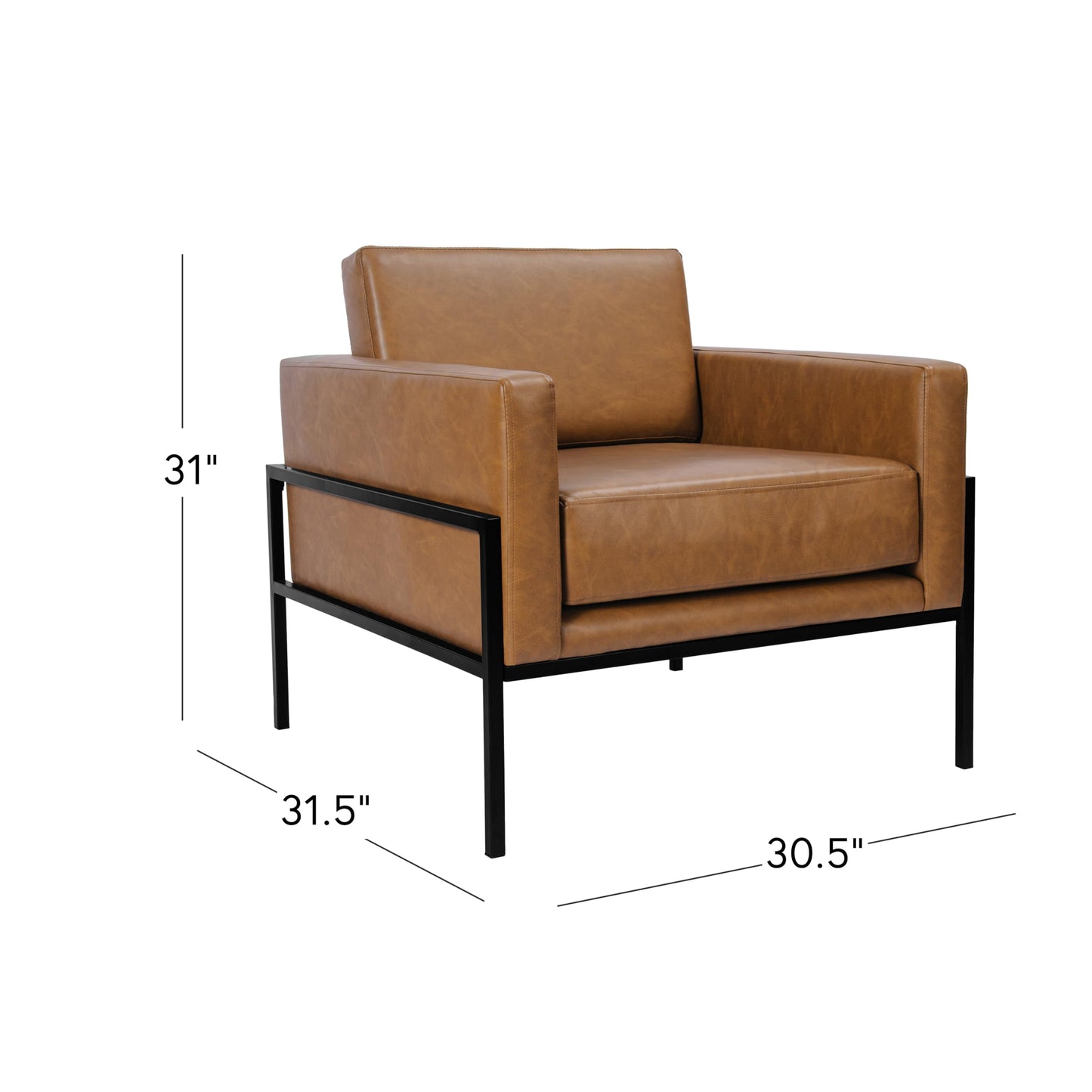 Modern Metal Frame Accent Chair