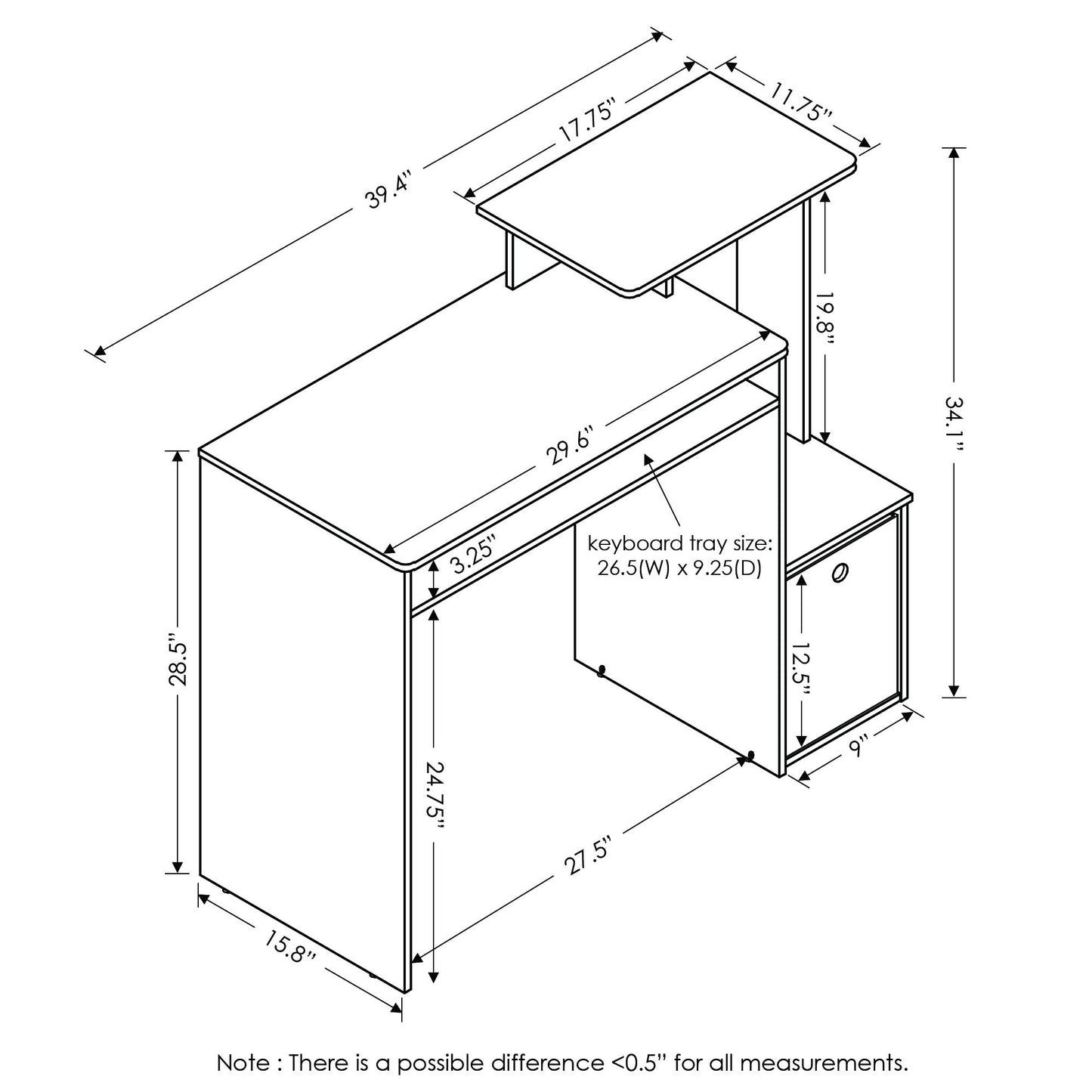 Home Office Computer Desk/Study Writing Desk