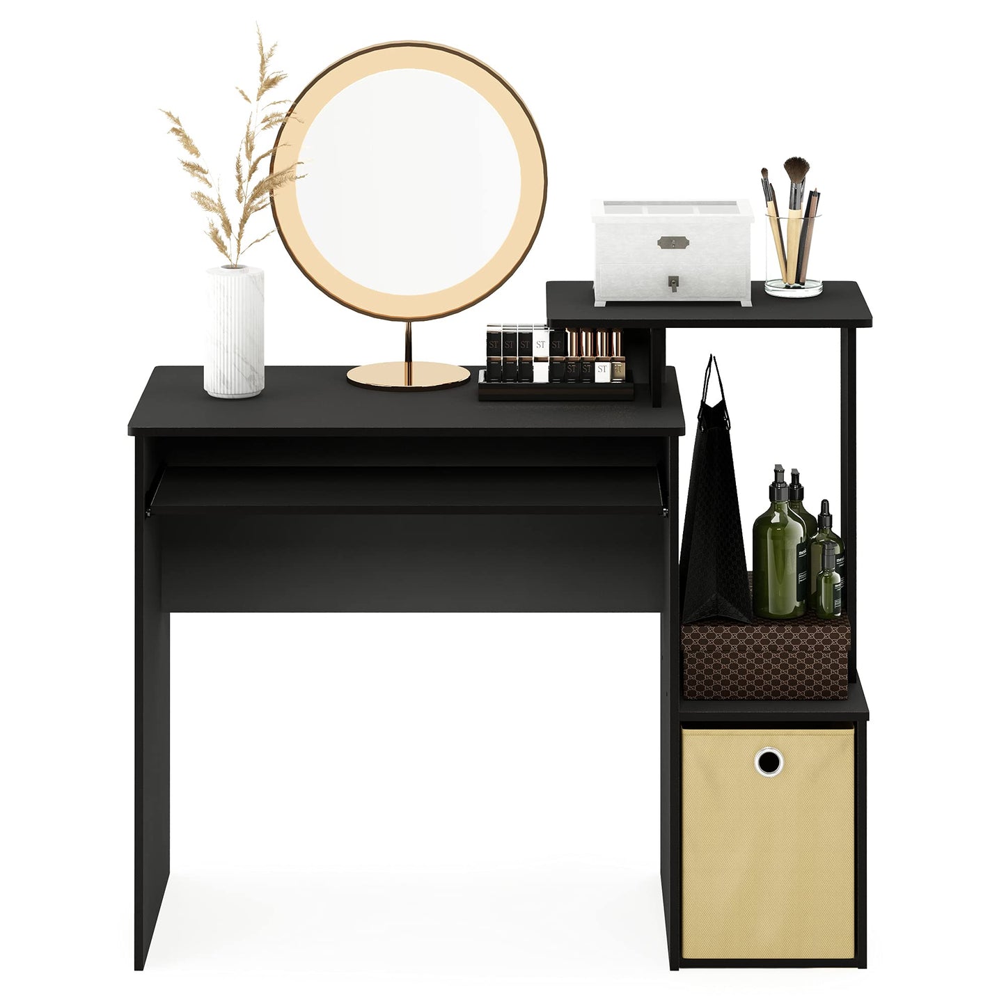 Black/Brown Computer Desk