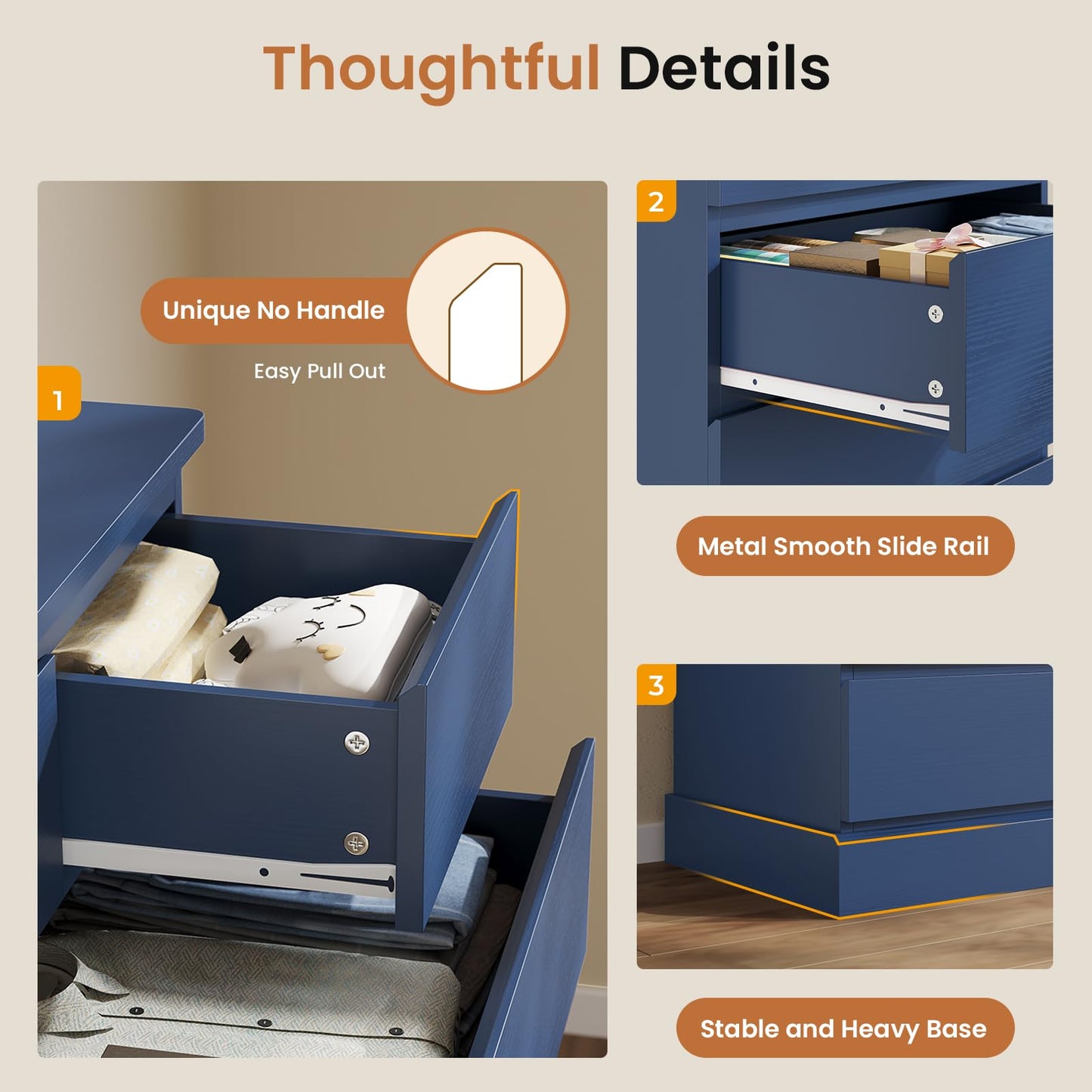 Tall Dresser for Bedroom with 7 Drawers