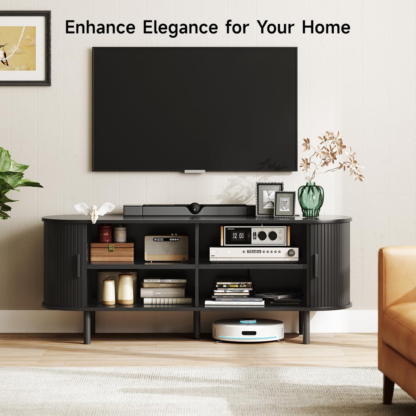 Black - 60 Inch TV Stand