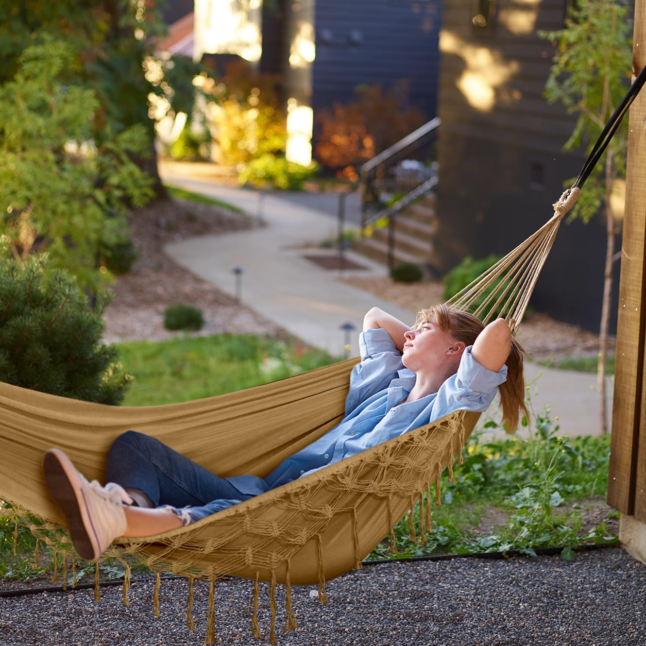 Backyard Hammock with Tassels