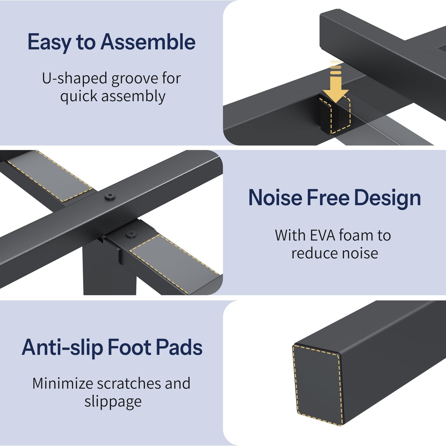 Twin Size Bed Frame with Charging Station
