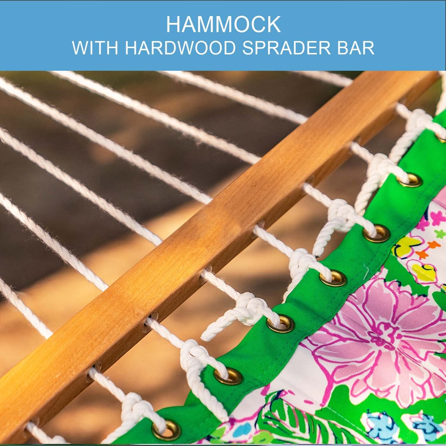 12 FT Double Layered Quilted Fabric Hammock