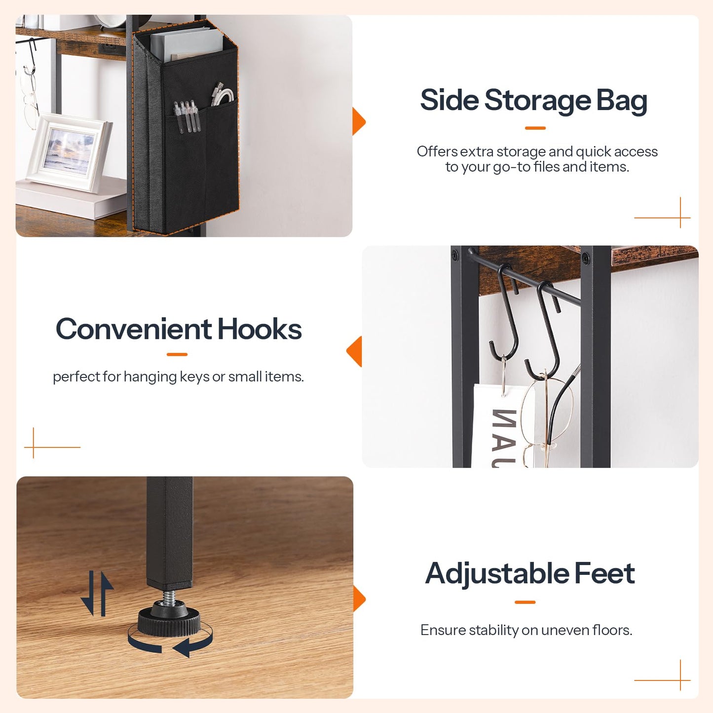 2-Drawer File Cabinet, Filing Cabinet with Charging Station