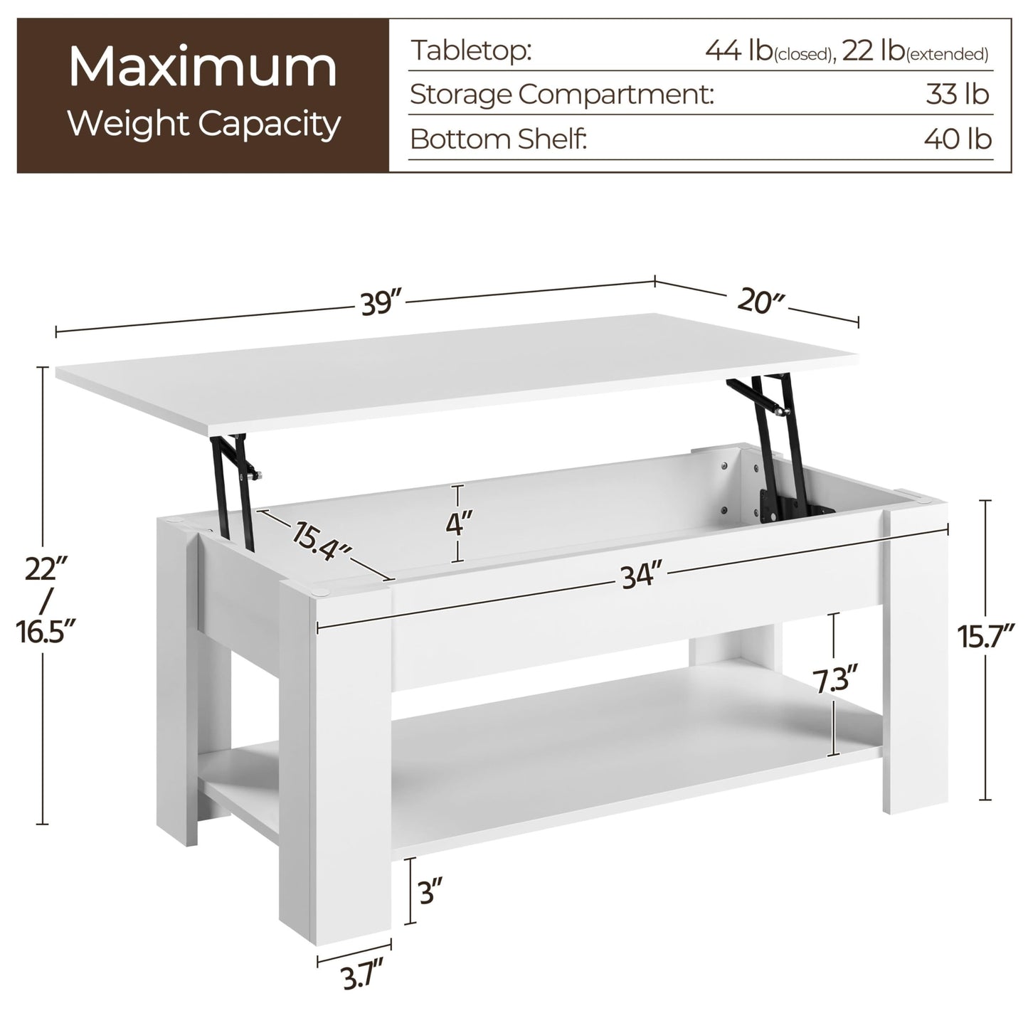 Modern Lift Top Coffee Table