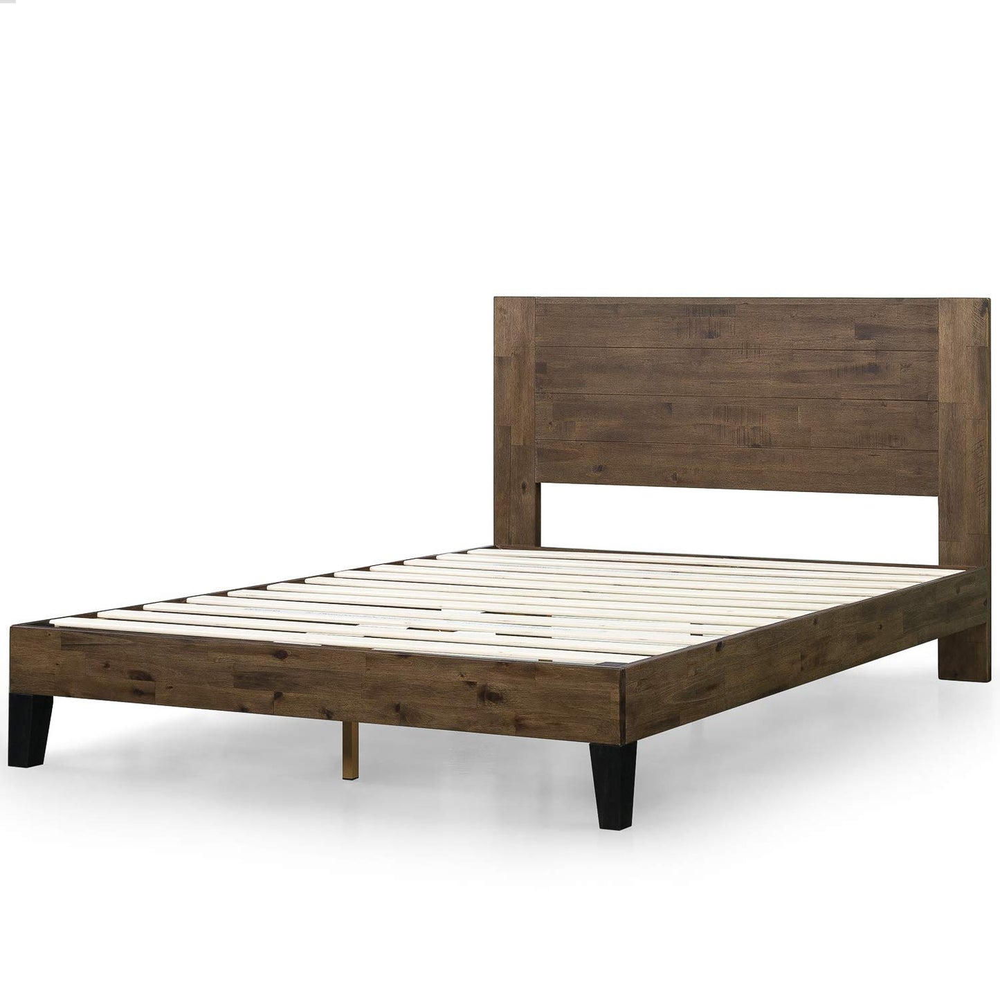 Wood Platform Bed Frame with Headboard