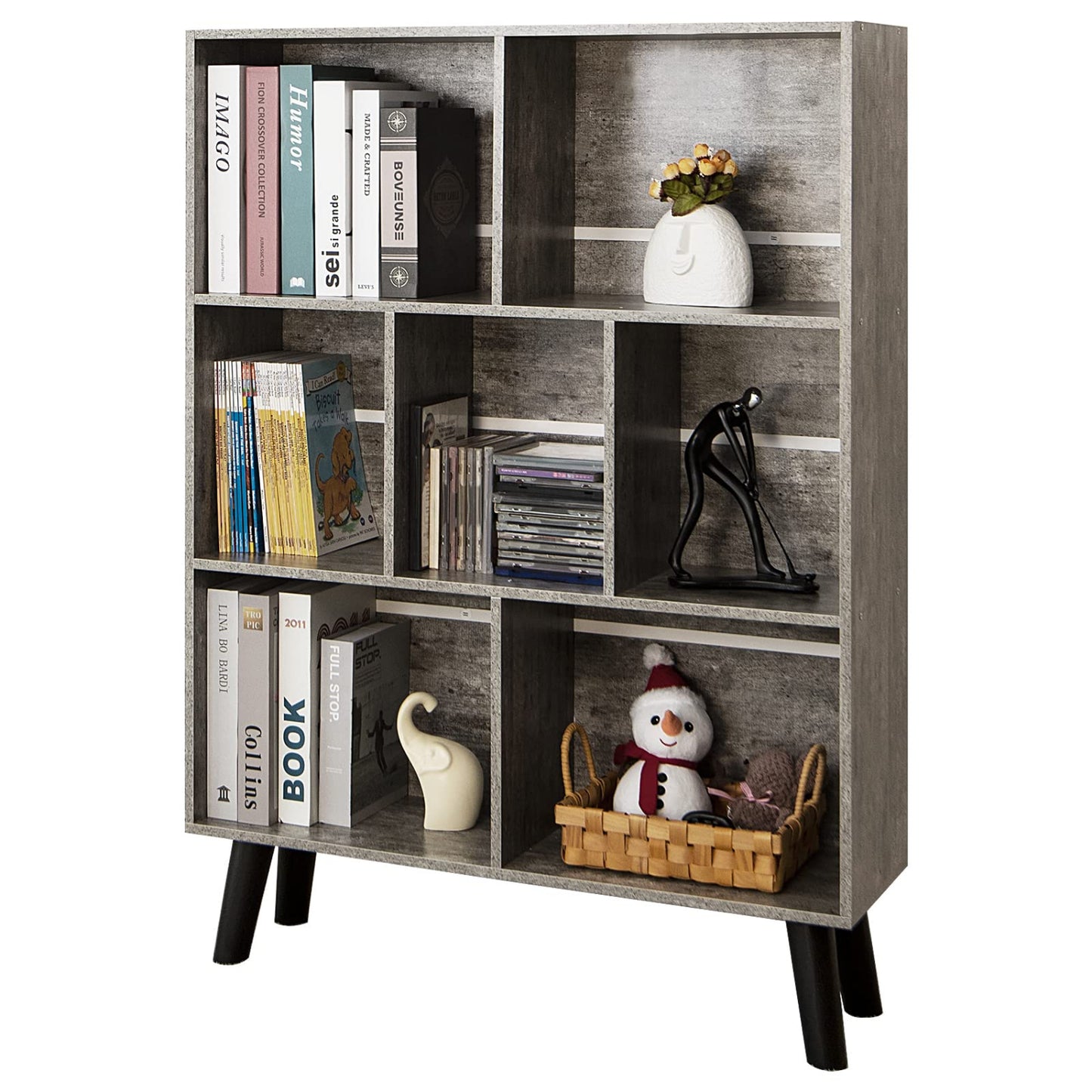 Dirty Gray Bookshelf