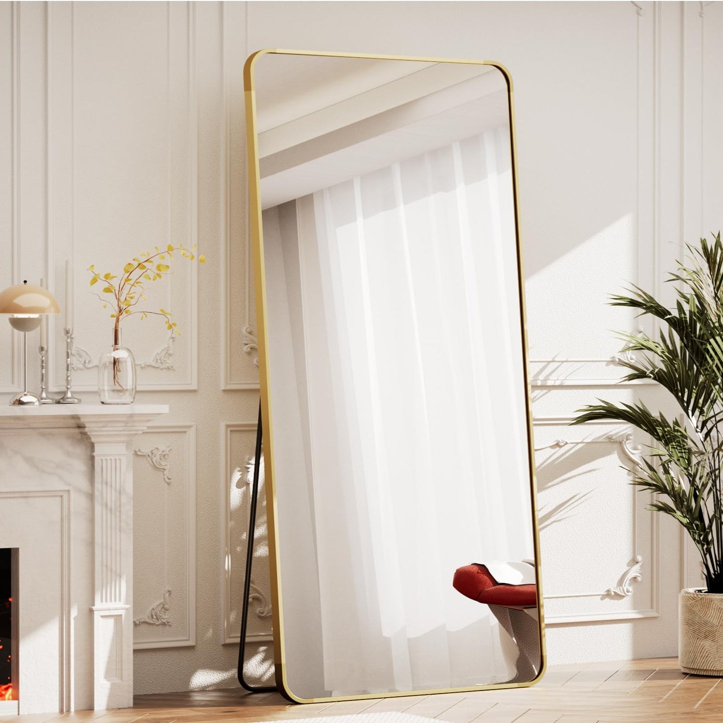 Gold Full Length Mirror for living Room and Bedroom