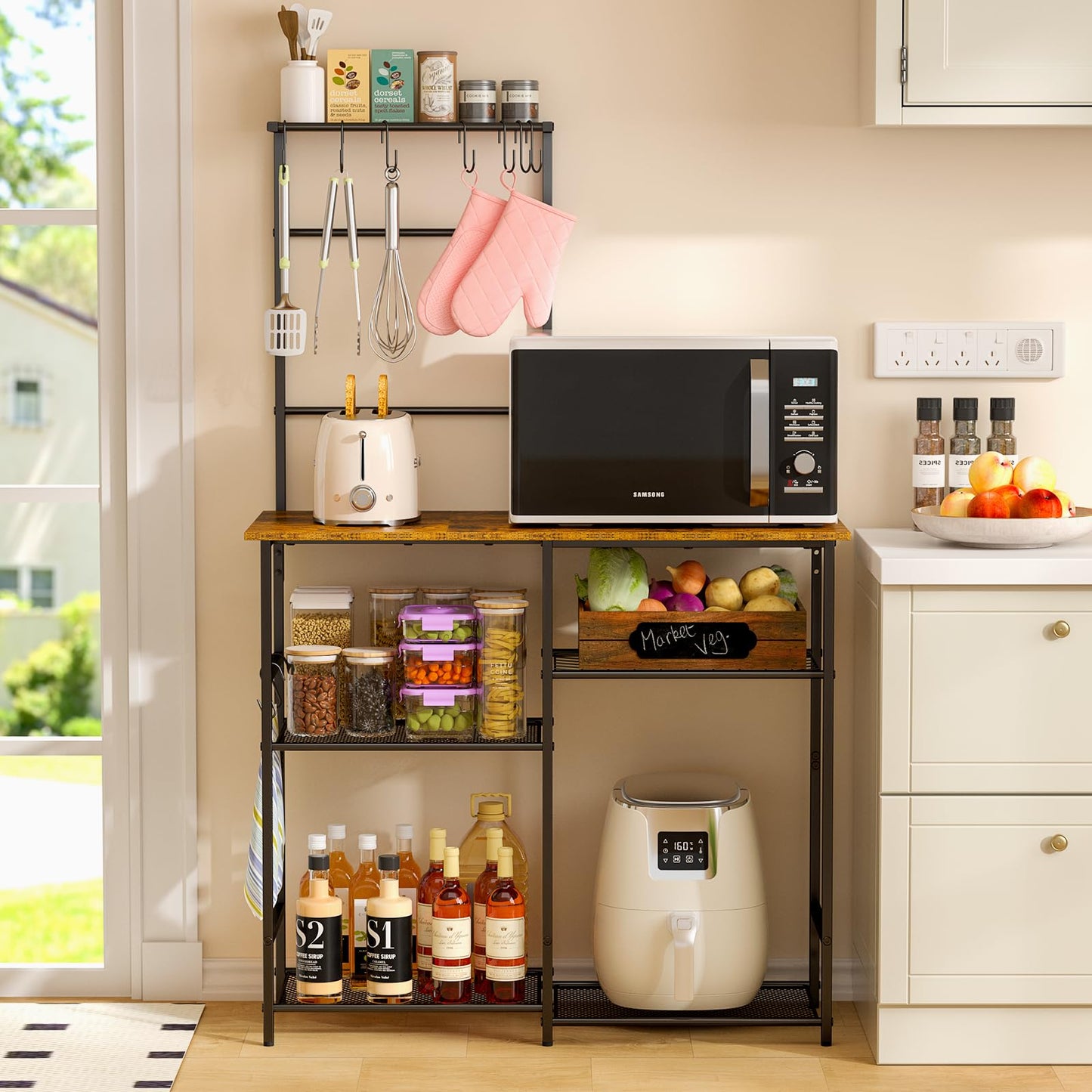 Rustic Brown Kitchen Stand