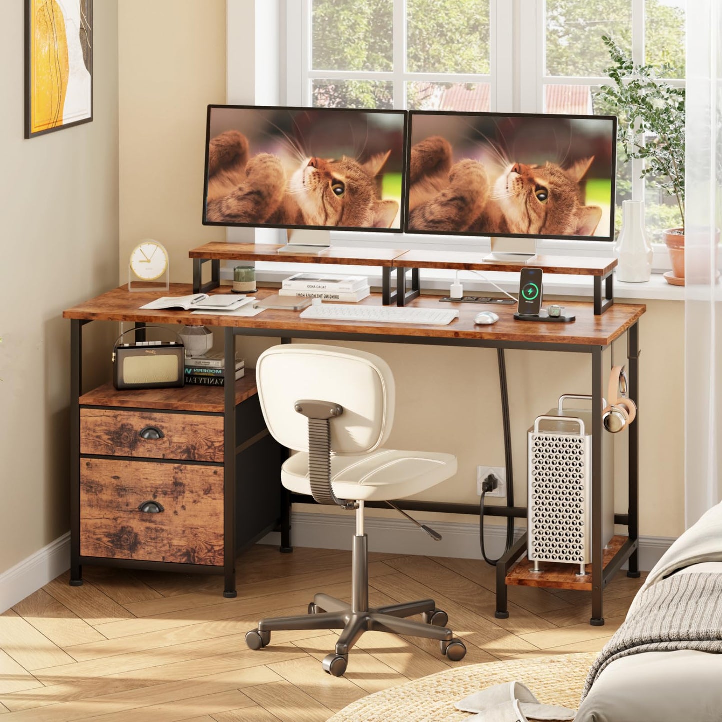 Rustic Brown Computer Desk