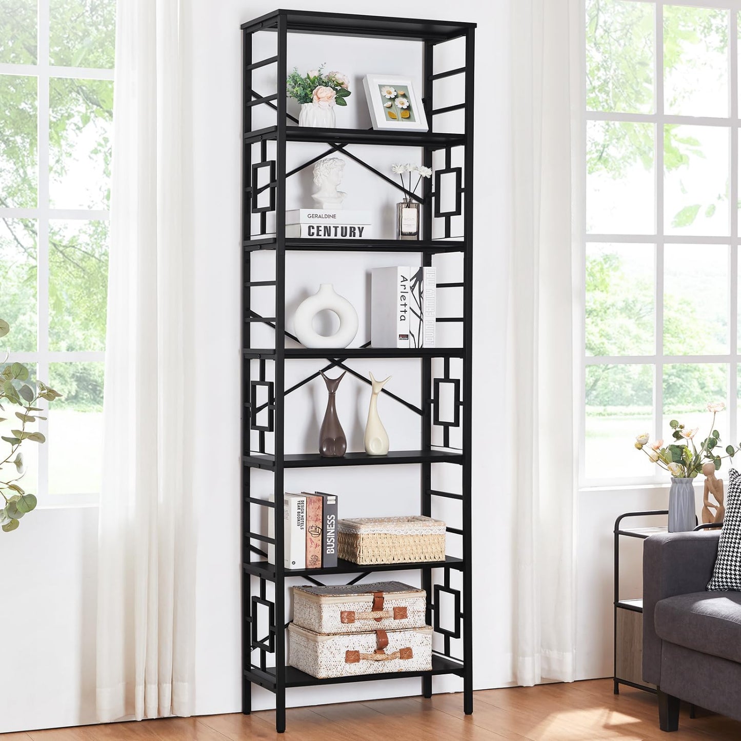 Black Tall Bookshelf