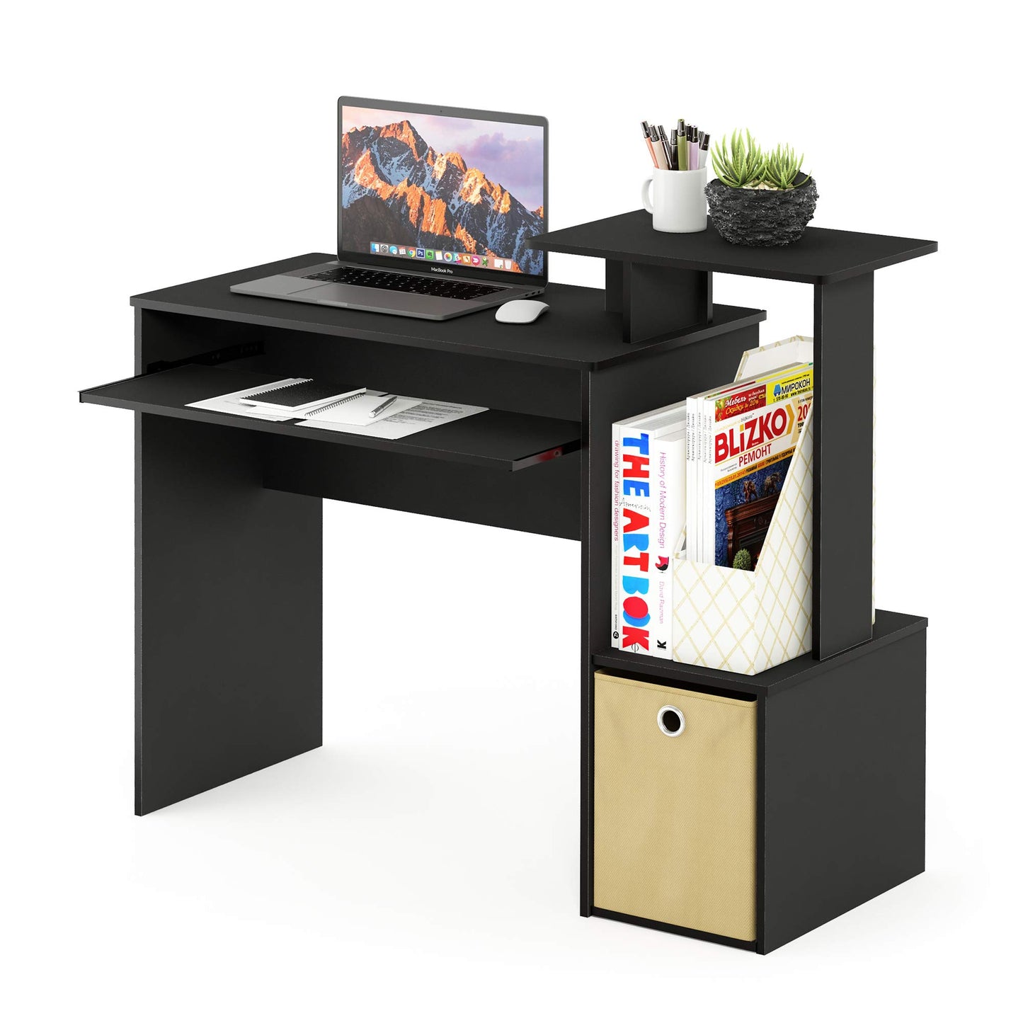 Black/Brown Computer Desk