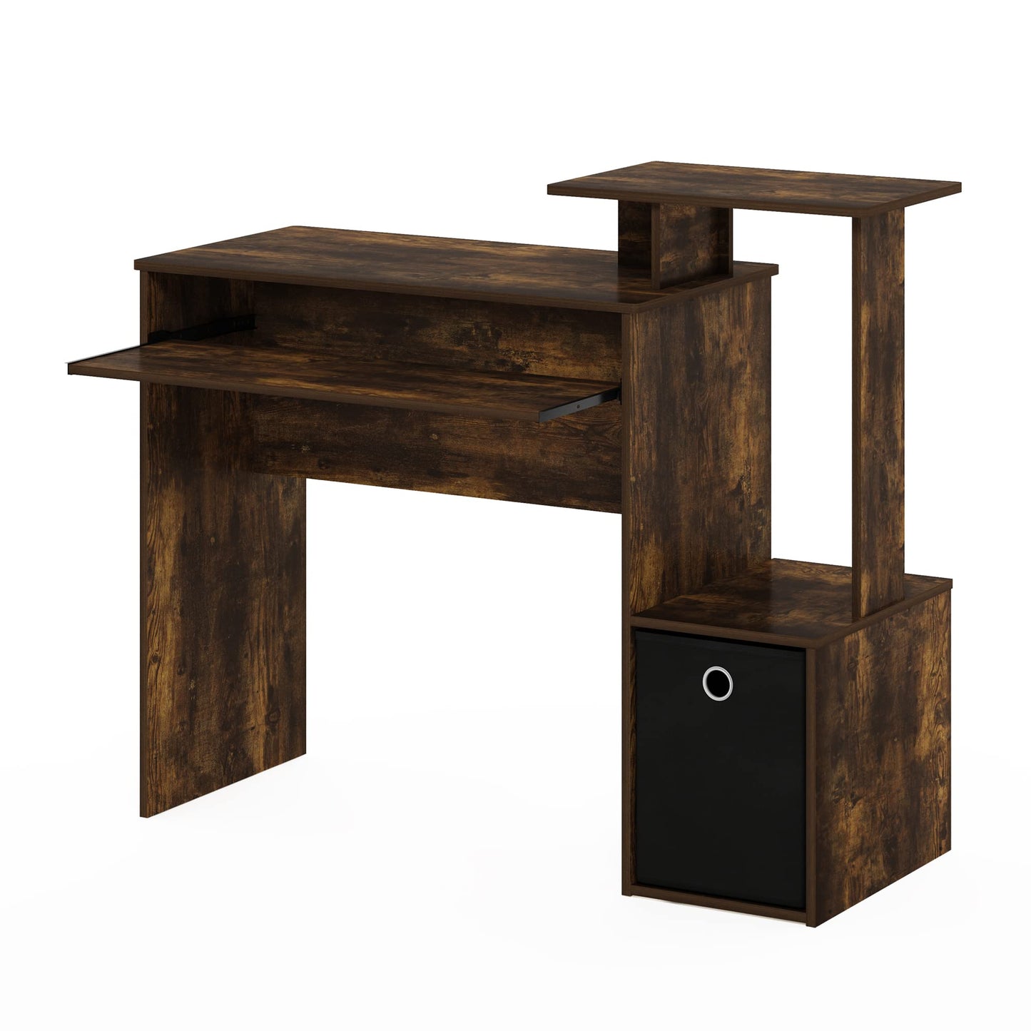 Amber Pine/Black Computer Desk