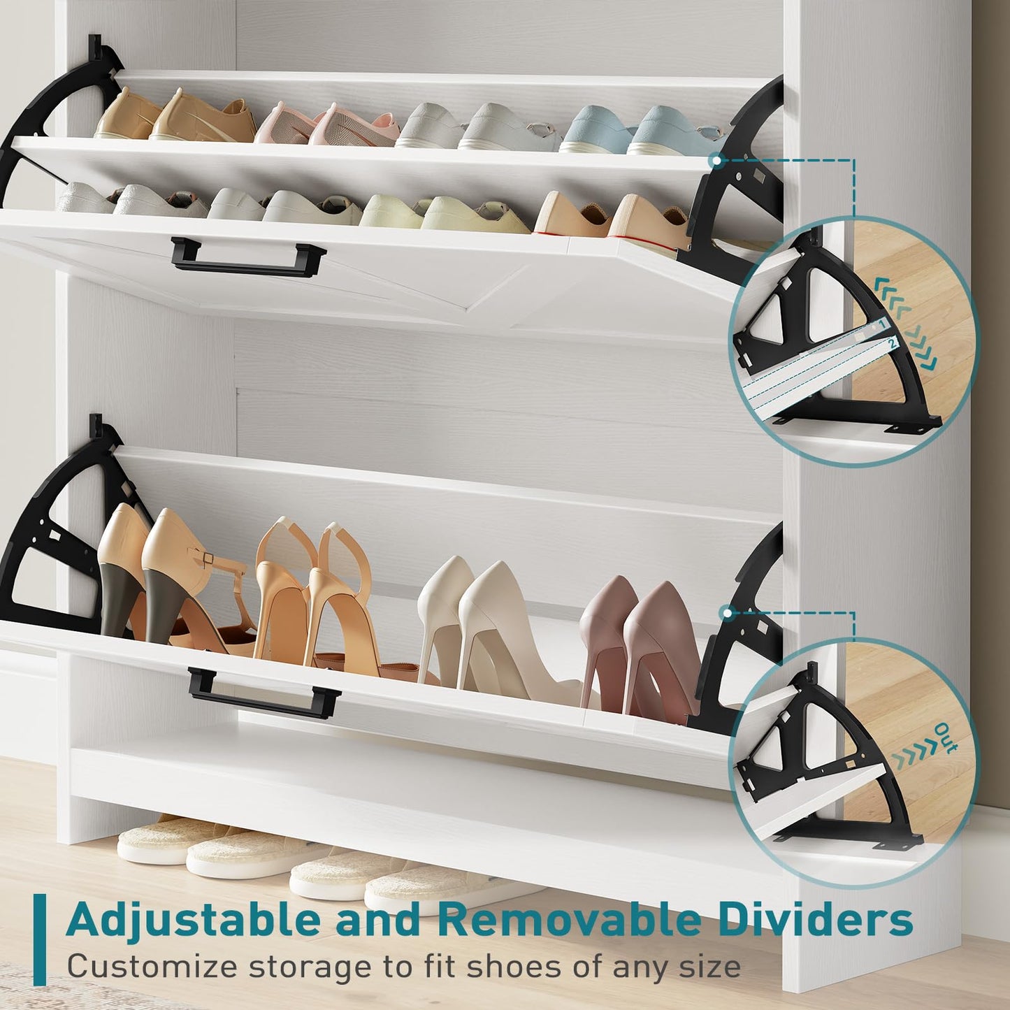 Farmhouse Shoe Storage Cabinet and Coat Rack