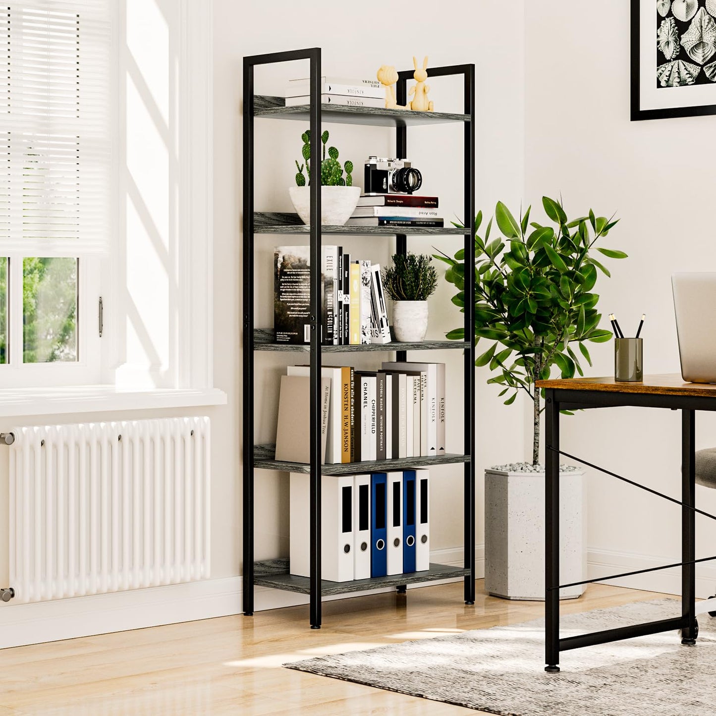 Dark Grey Bookshelf