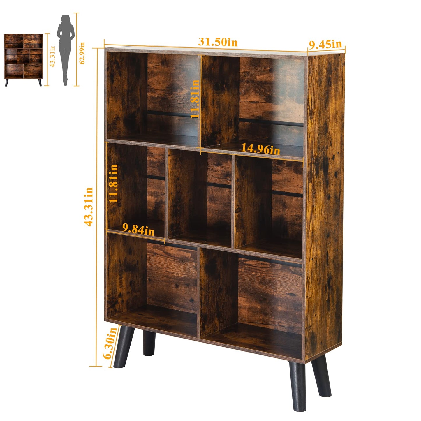 Retro Brown Bookshelf