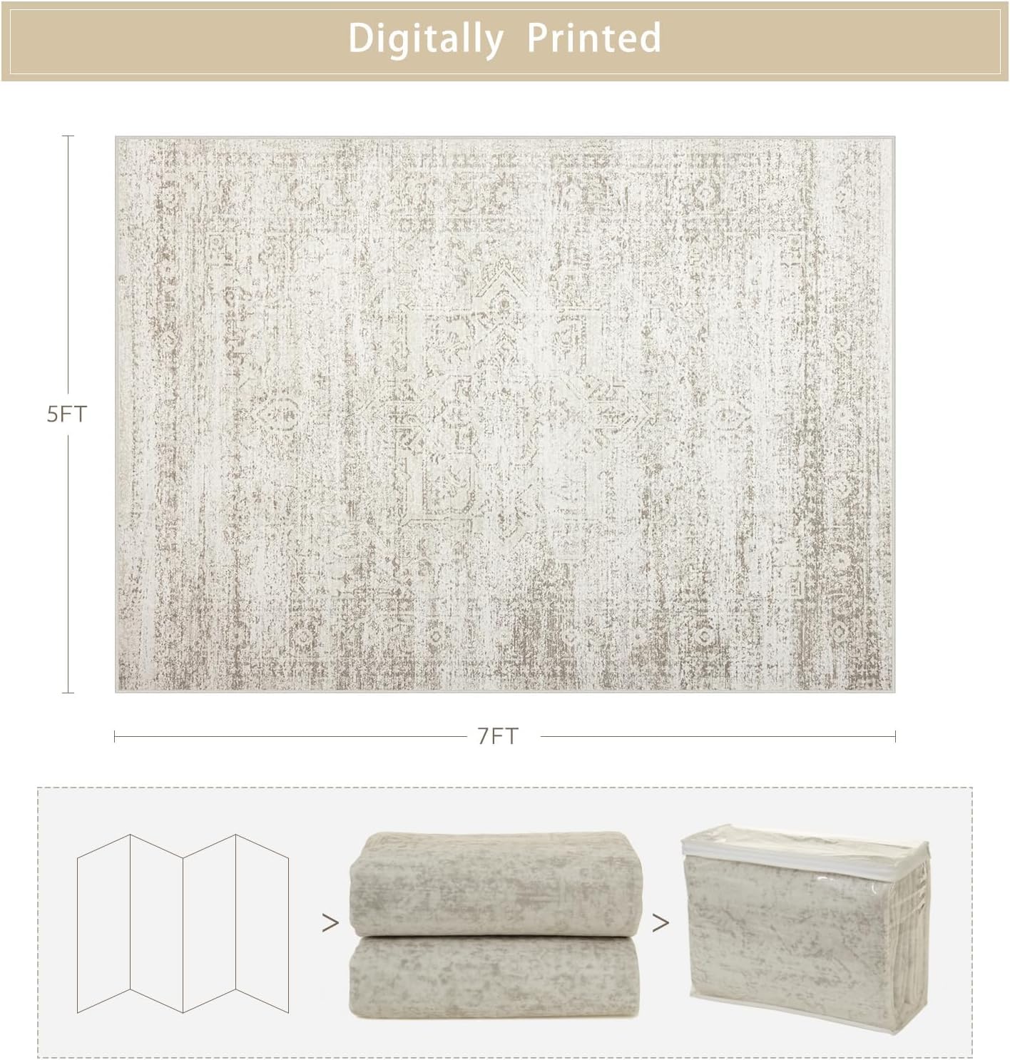 Beige-ivory-cream-brown-camel Area Rugs