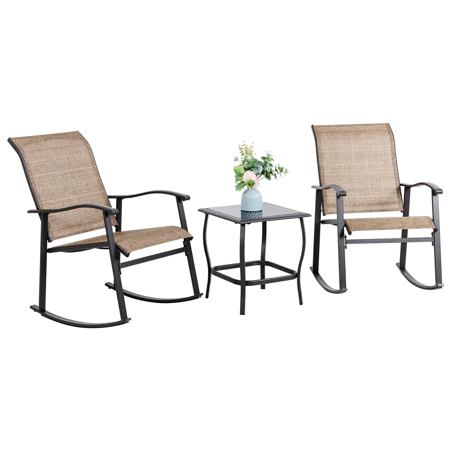 3 Piece Outdoor Rocking Bistro Set
