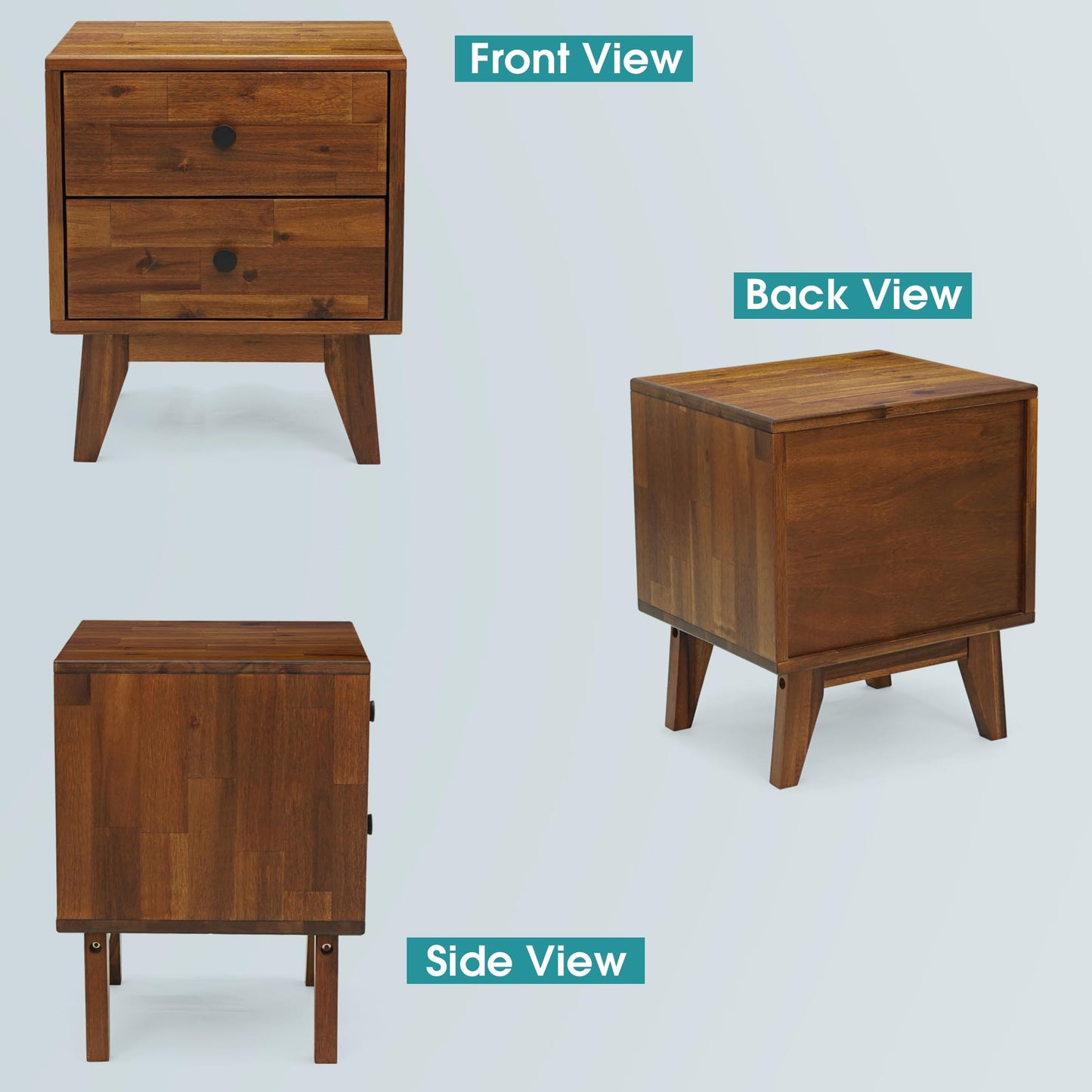 Nightstand Solid Wood Bedside Table