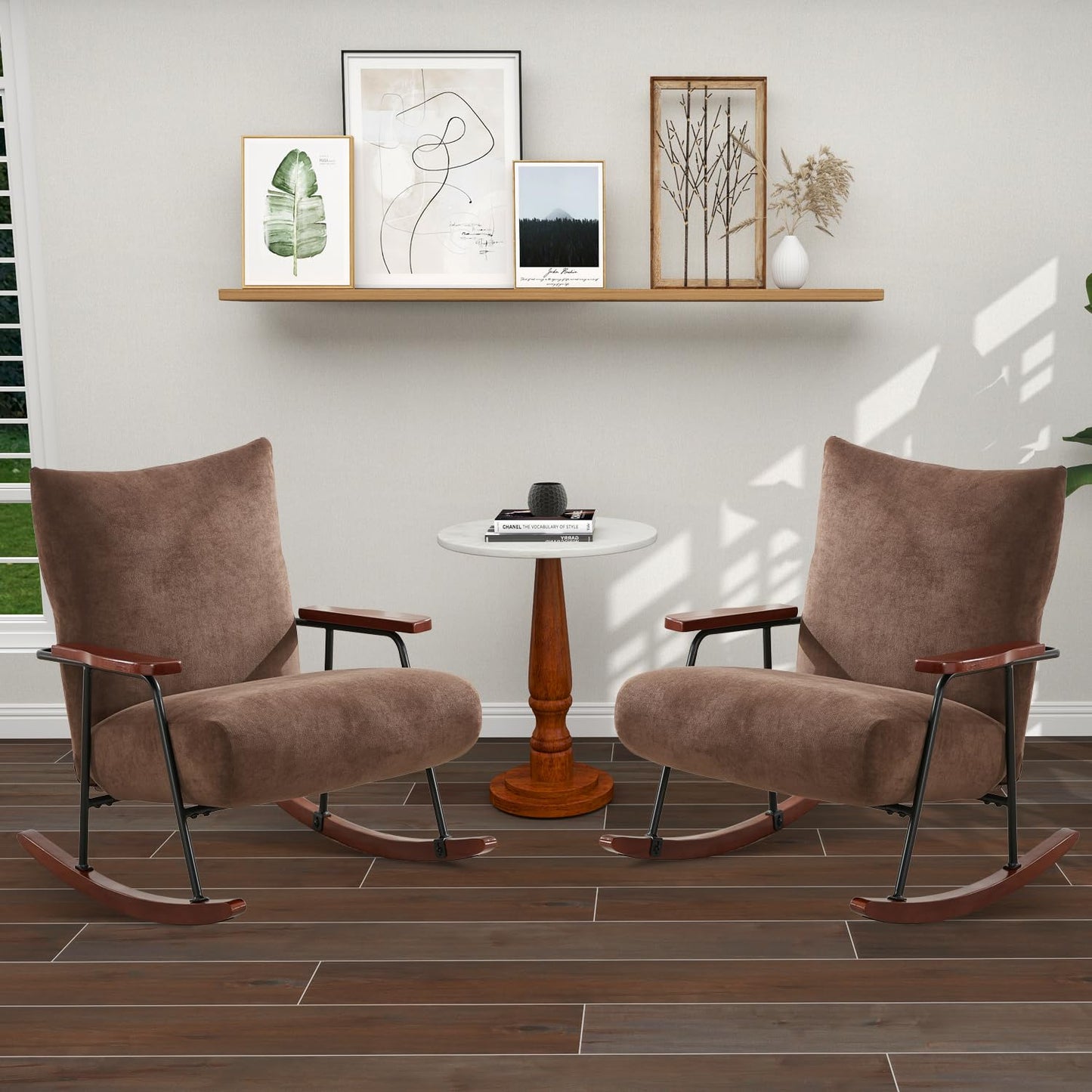 Modern Rocking Chair, Upholstered Armchair