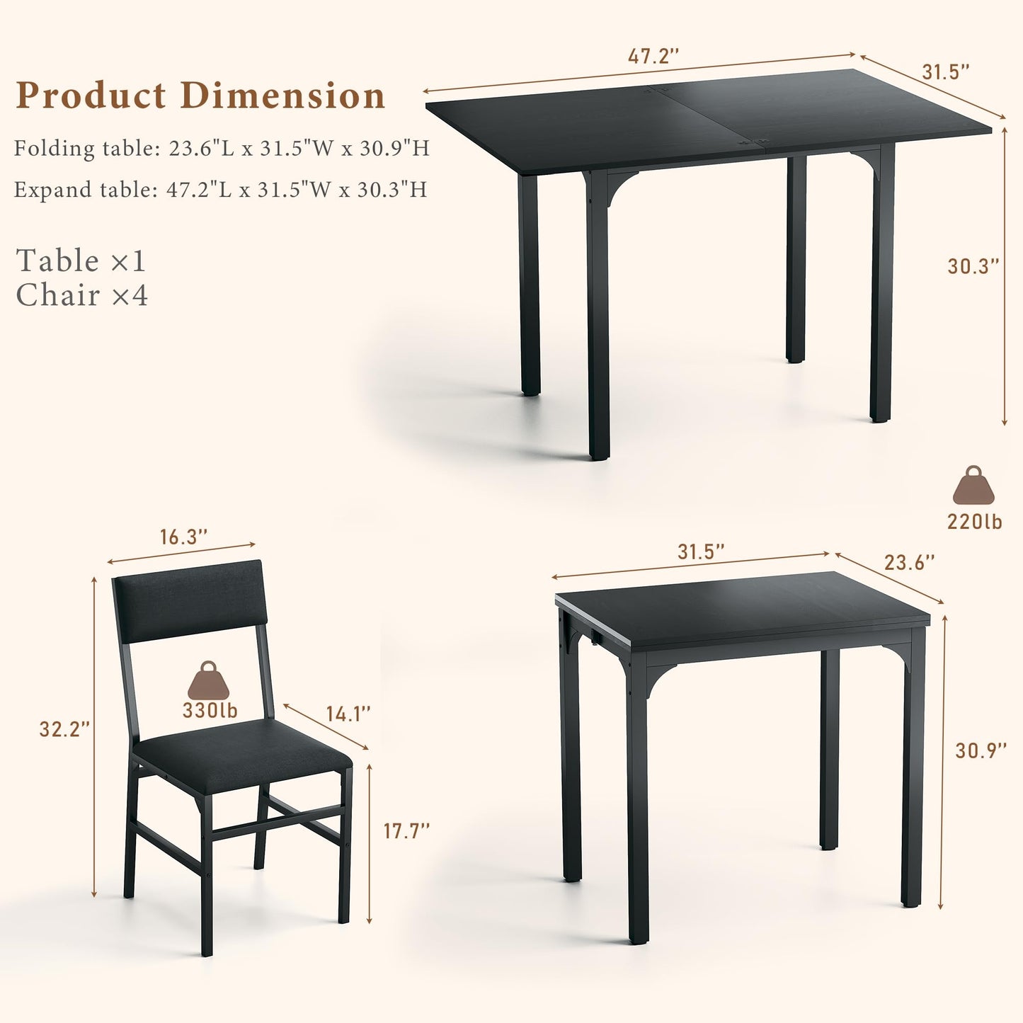 Black Dining Table