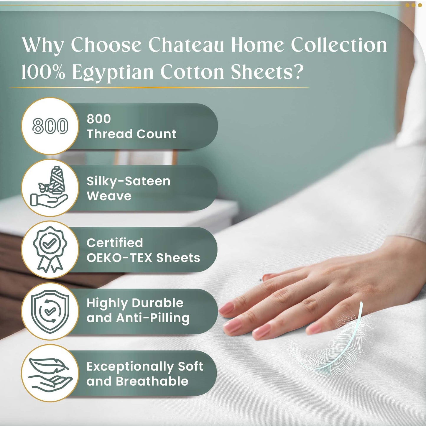 Luxurious Egyptian Cotton Bed Sheets